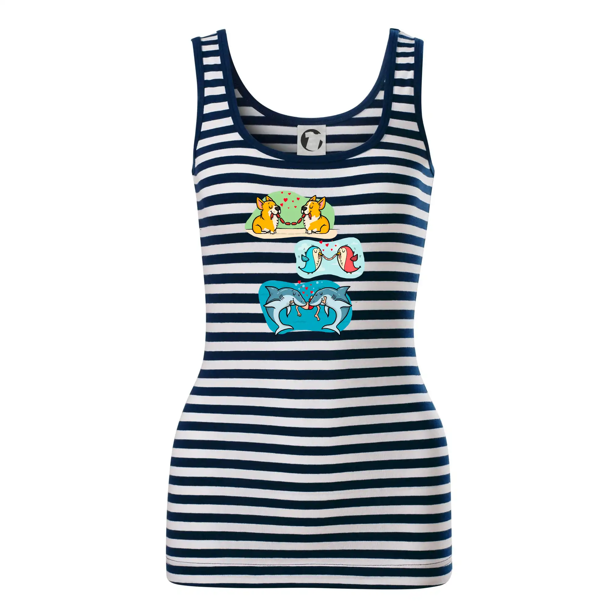 Grafické tričká - Prejav lásky zvieratá - Sailor tielko na vodu