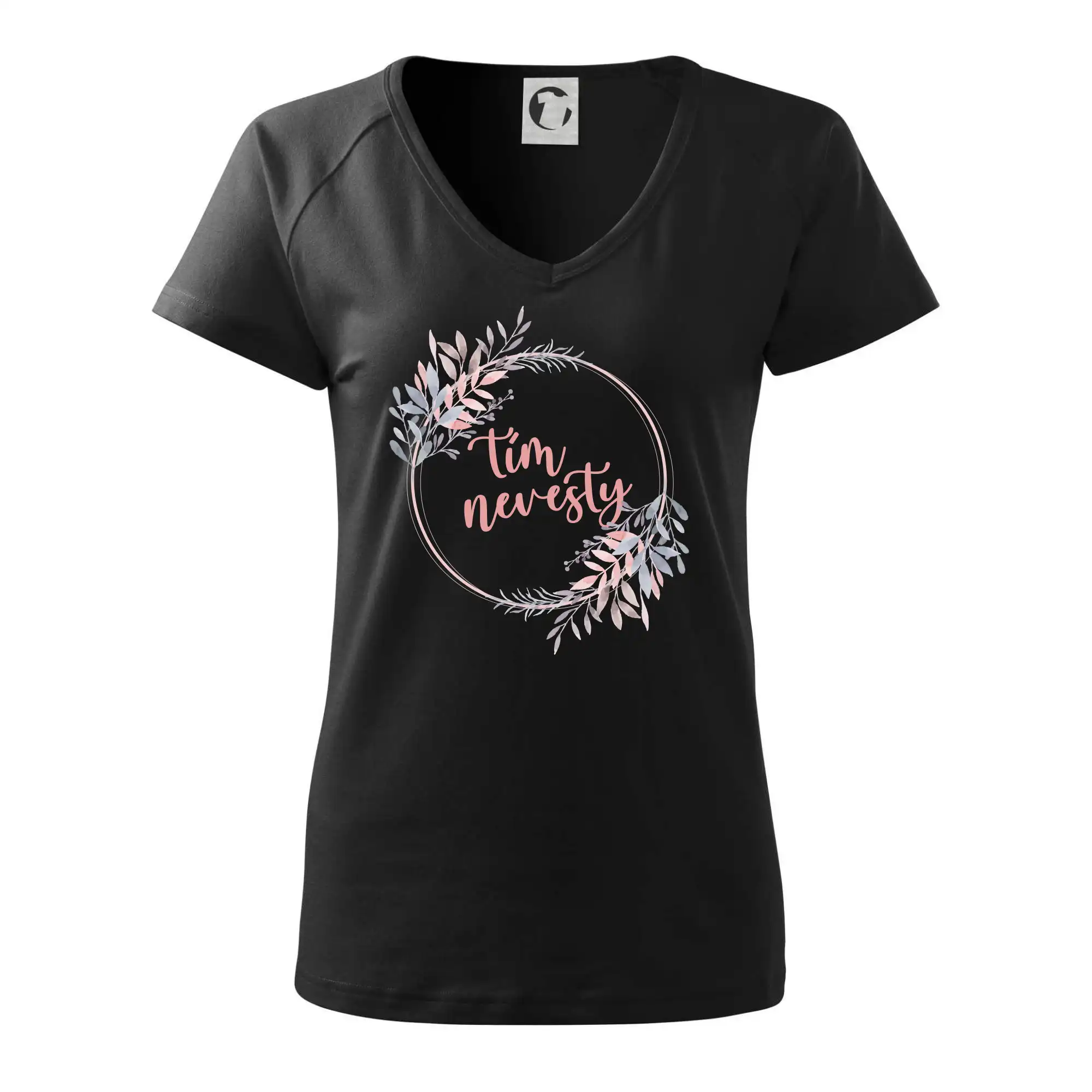 Tričká na rozlúčku so slobodou - Tím nevesty kvetinový kruh ružový - Tričko dámske Dream