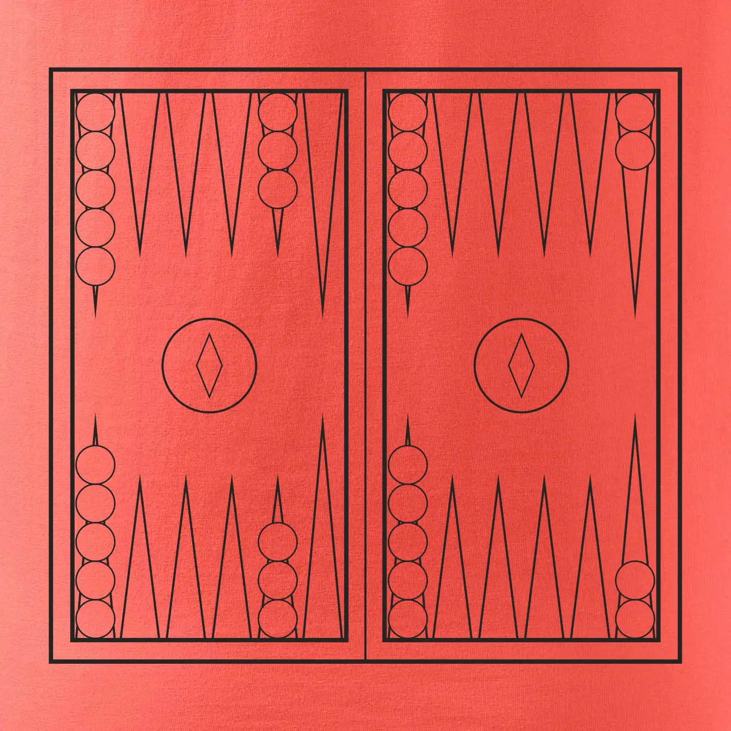 Backgammon černobílý