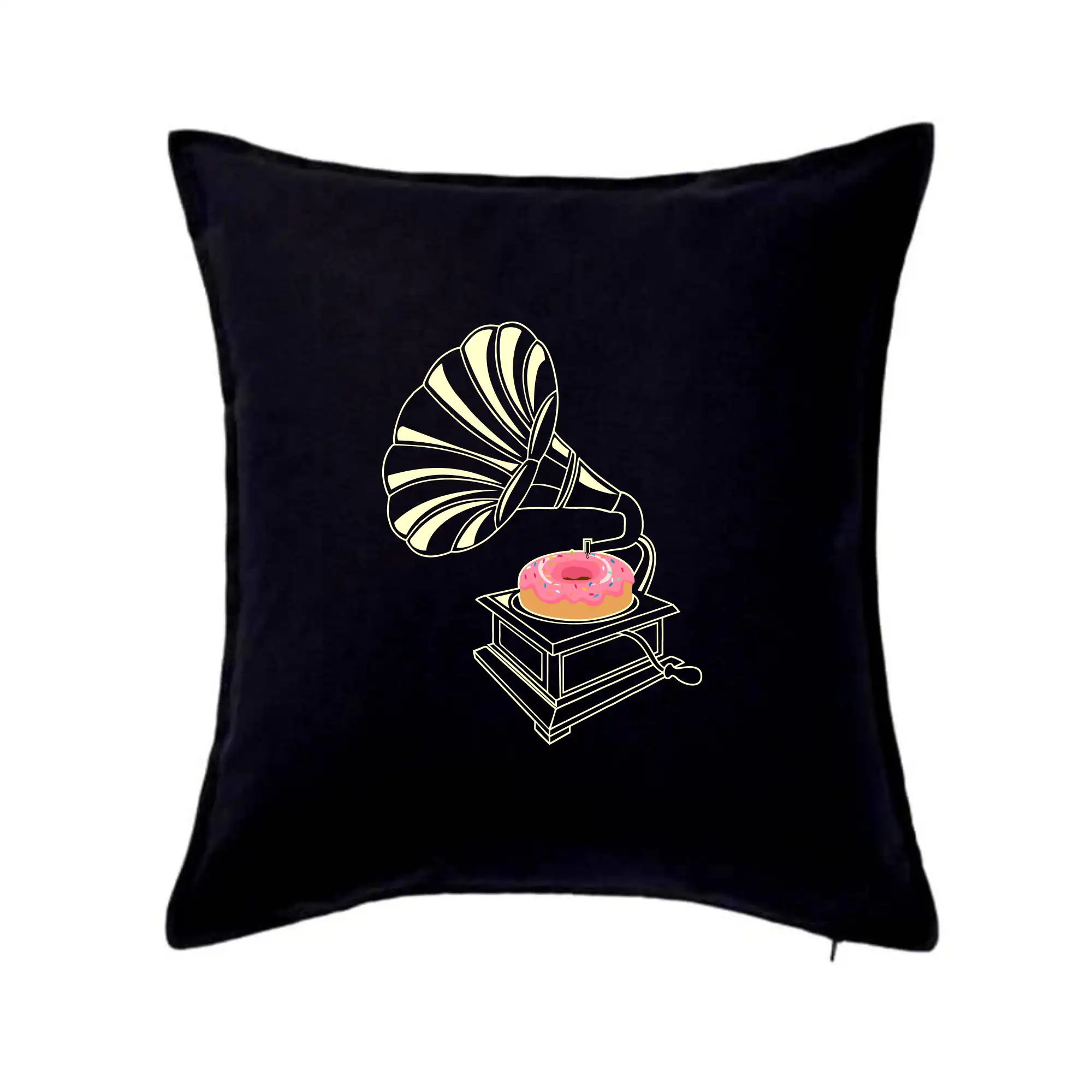 Hudobné tričká - Gramophone Donut - Vankúš 50x50