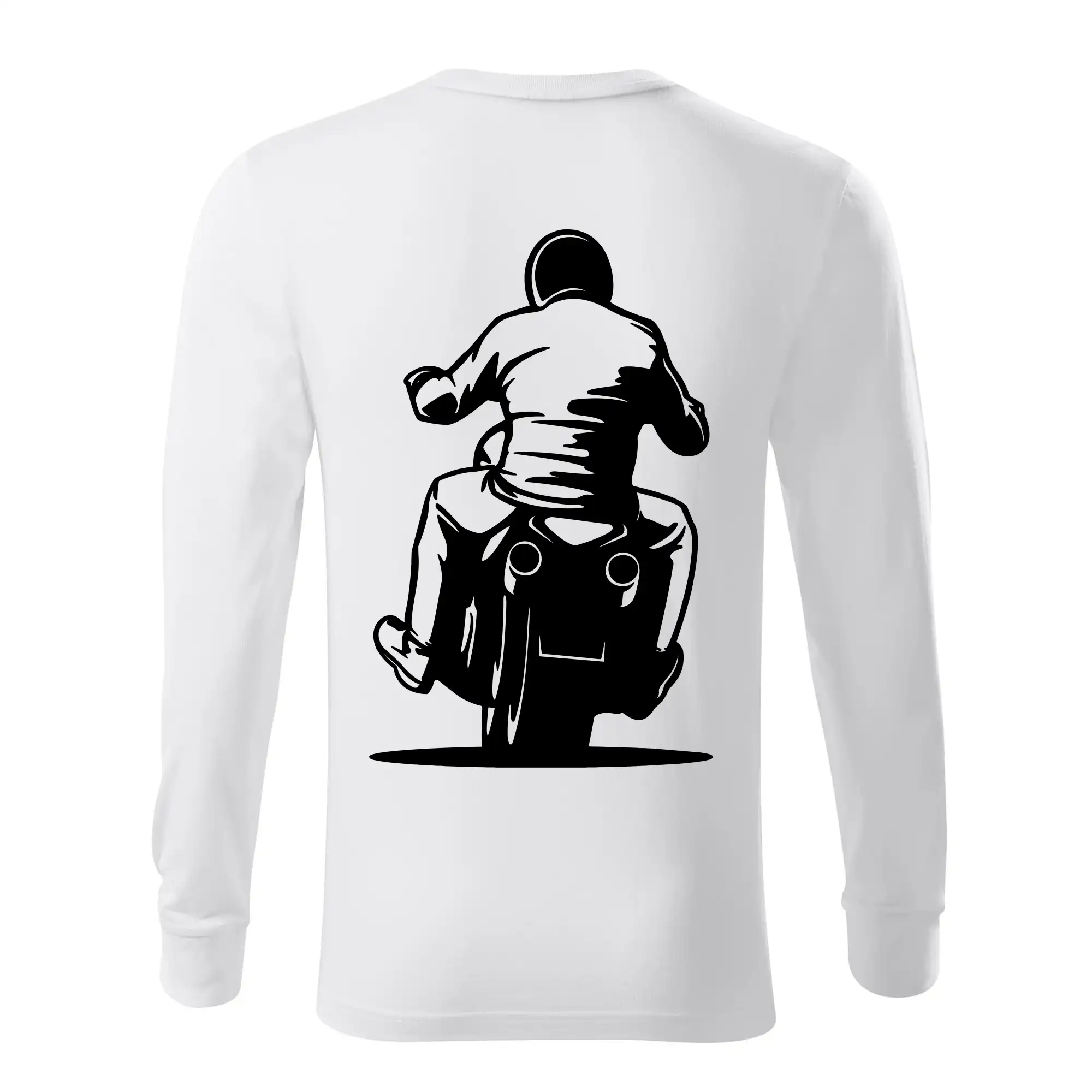 Motorkář na zádech - chopper