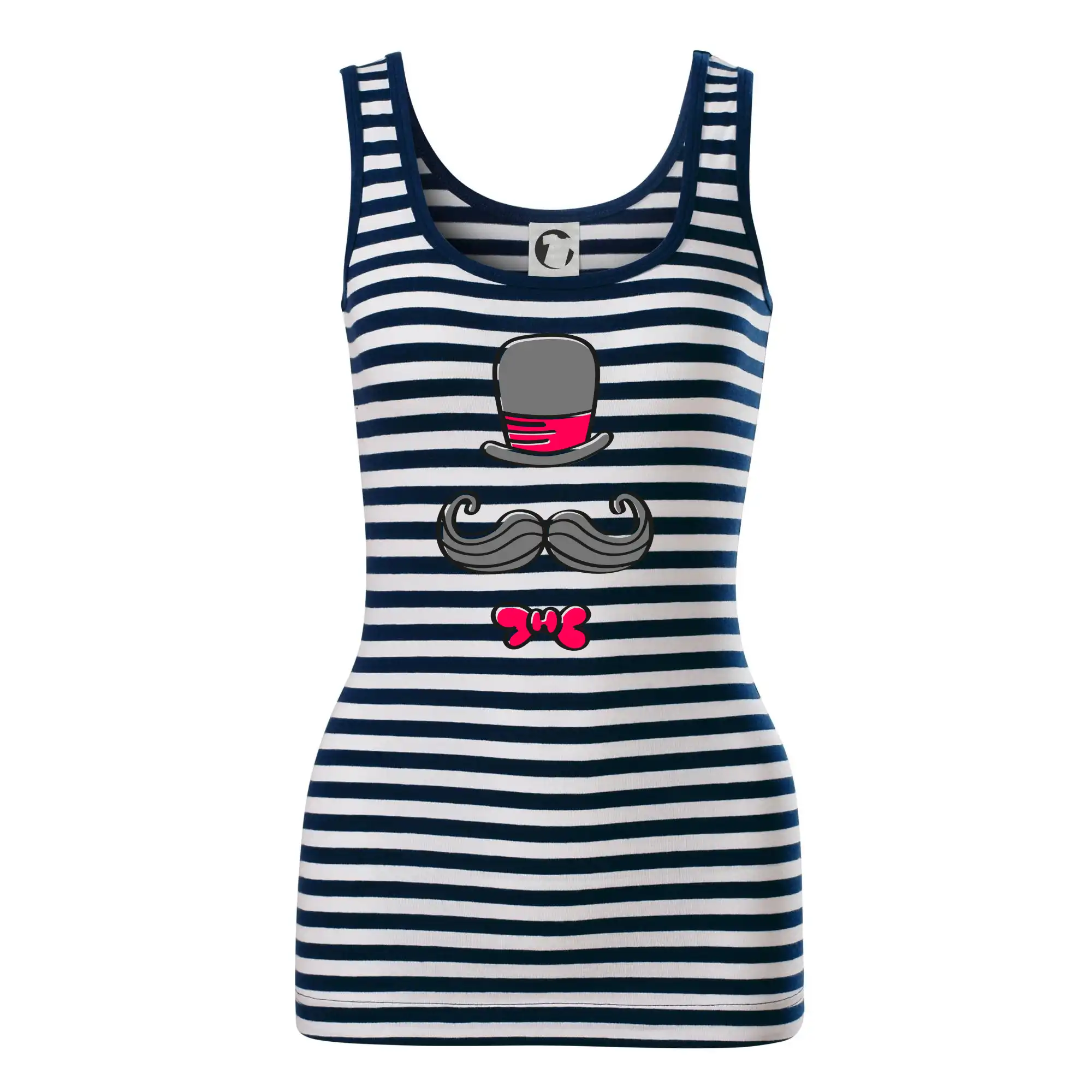 Tričká s fúzikmi - Kitty Mustache - Sailor tielko na vodu