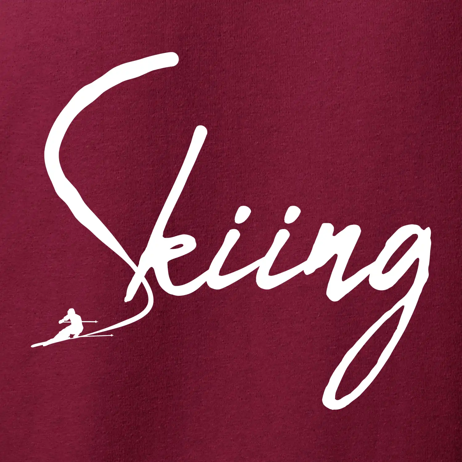 Skiing nápis lyžař