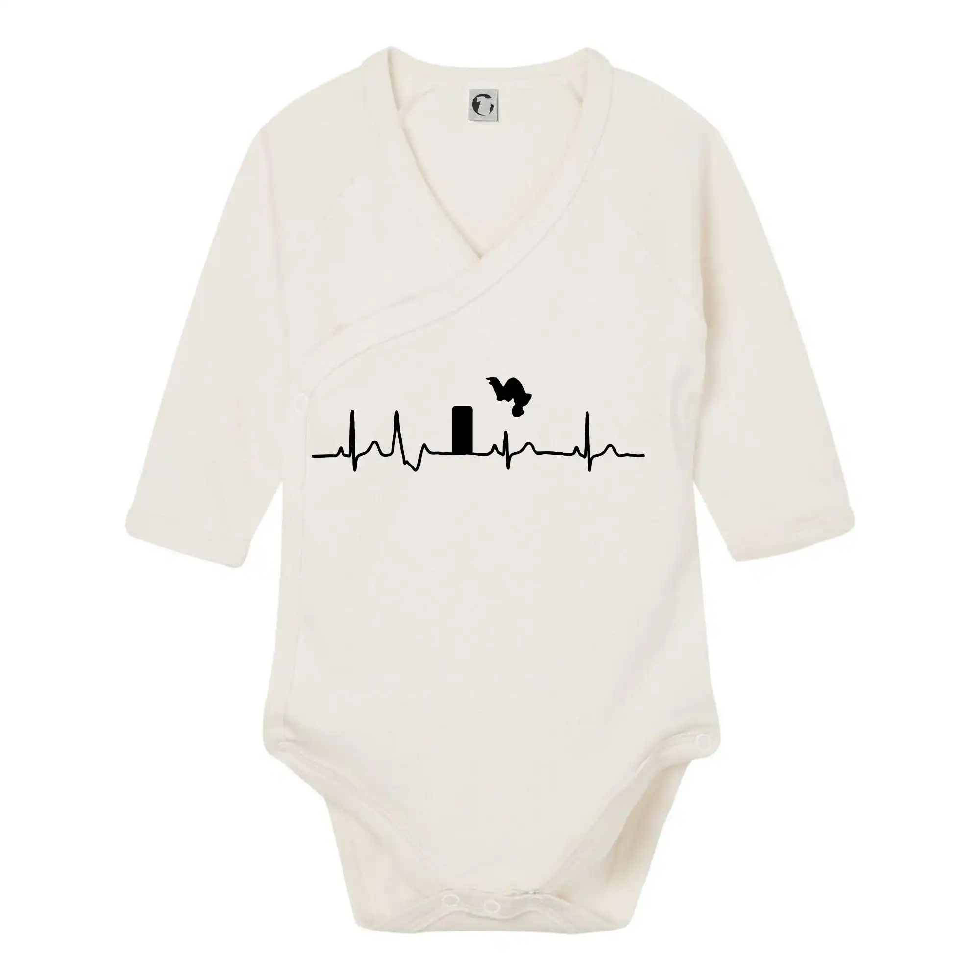 Ostatné športy - Parkour ekg - Body zavinovacie s dlhým rukávom