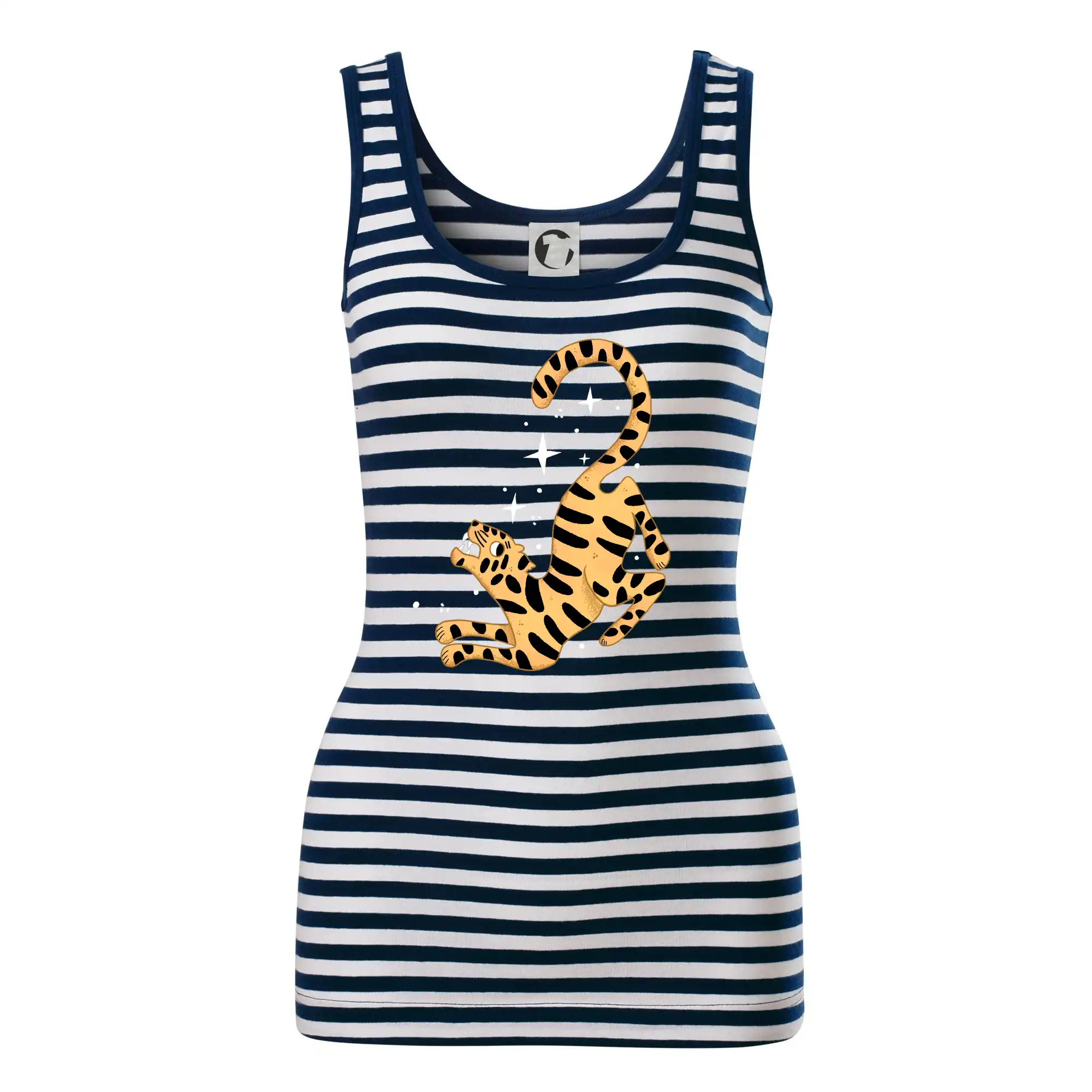 Tričká so zvieratami - Tiger s hviezdami (studio-arte.cz) - Sailor tielko na vodu