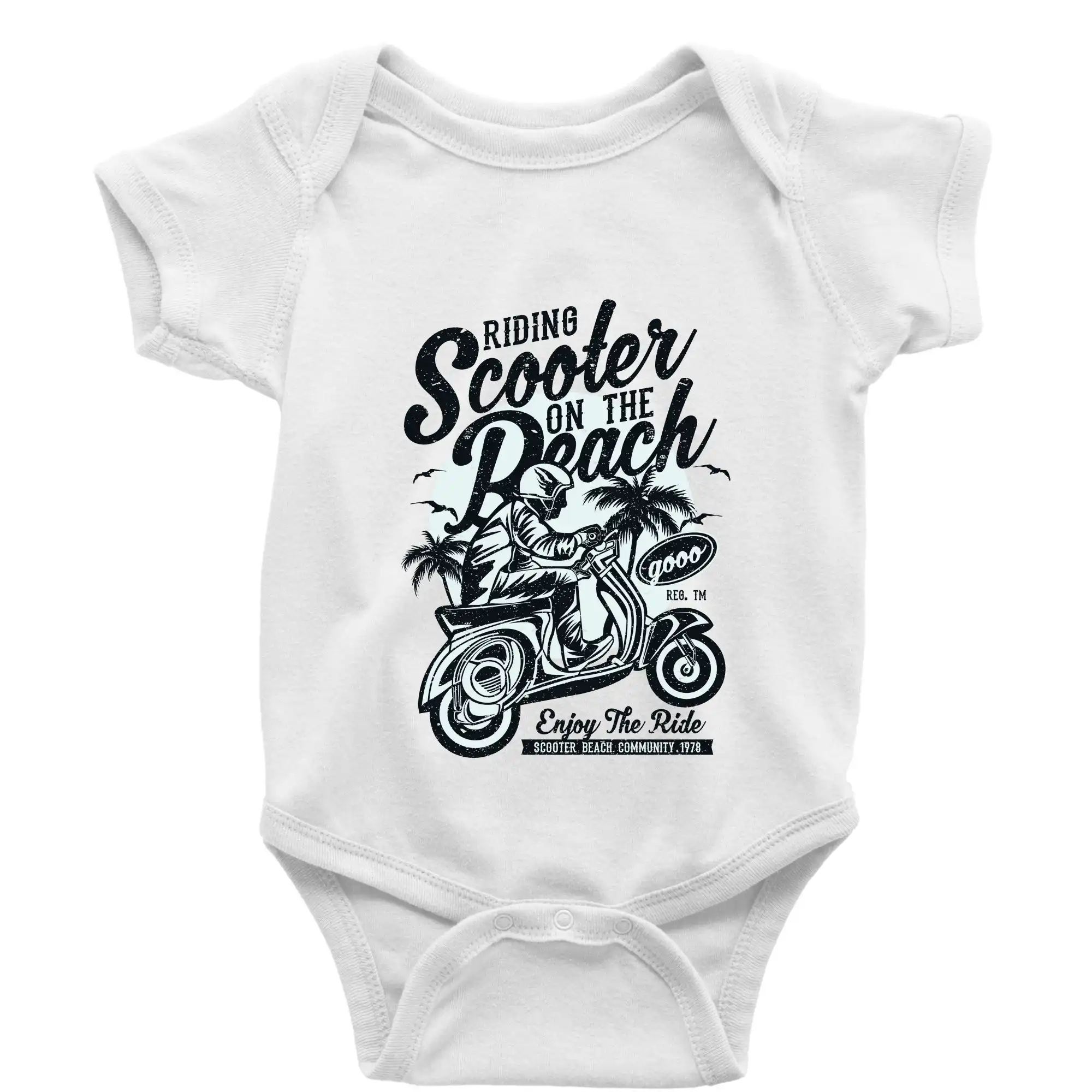 Scooter Beach - Body dojčenské s krátkym rukávom