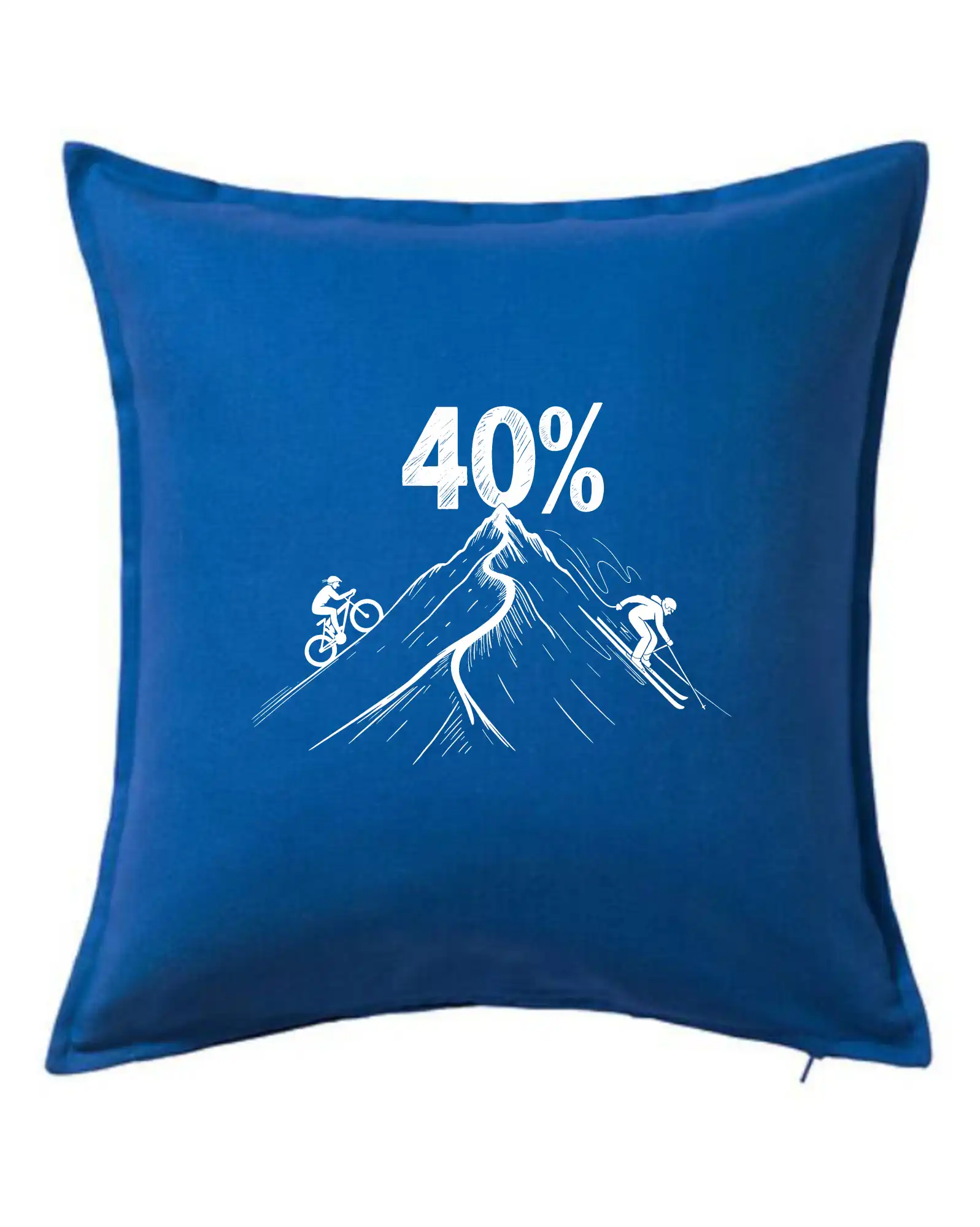 Tričká k narodeninám - Narodeniny cyklista a lyžiar 40 - Vankúš 50x50
