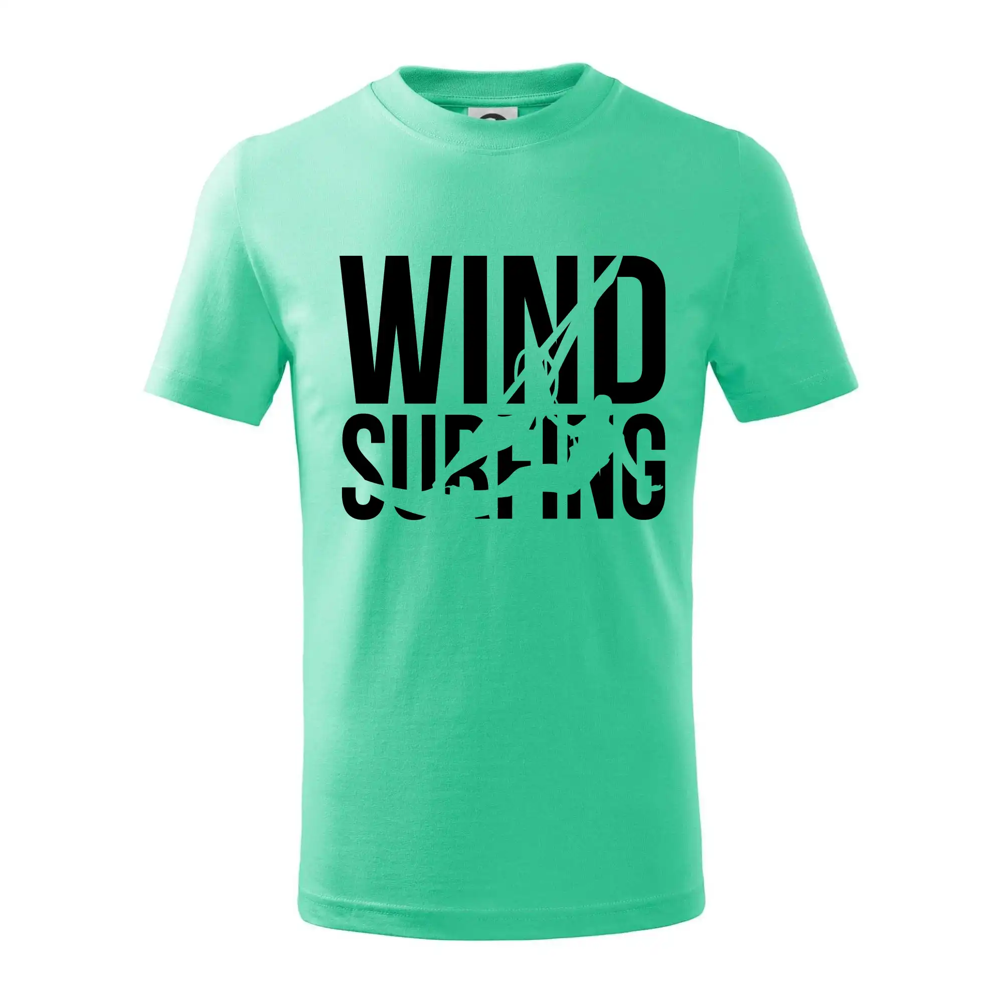 Surferske tričká - Windsurfing nápis - Tričko detské bavlnené