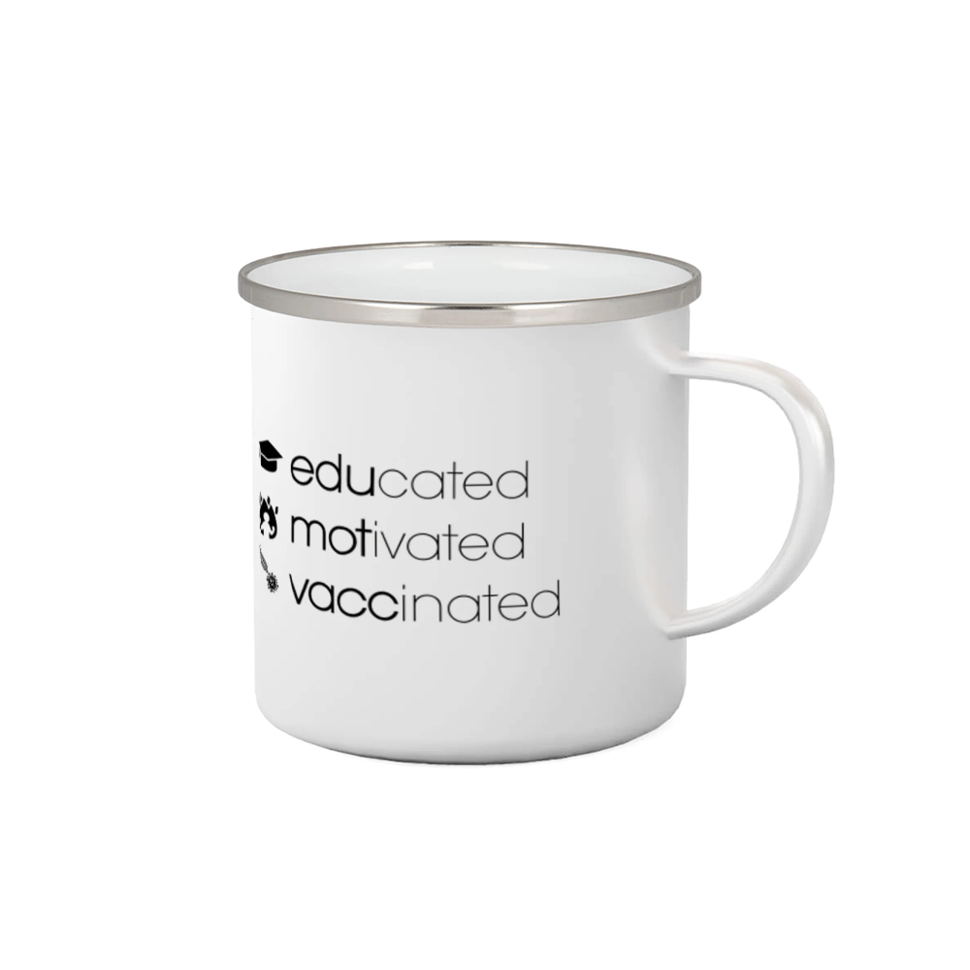 Educated motivated vaccinated - Plecháčik