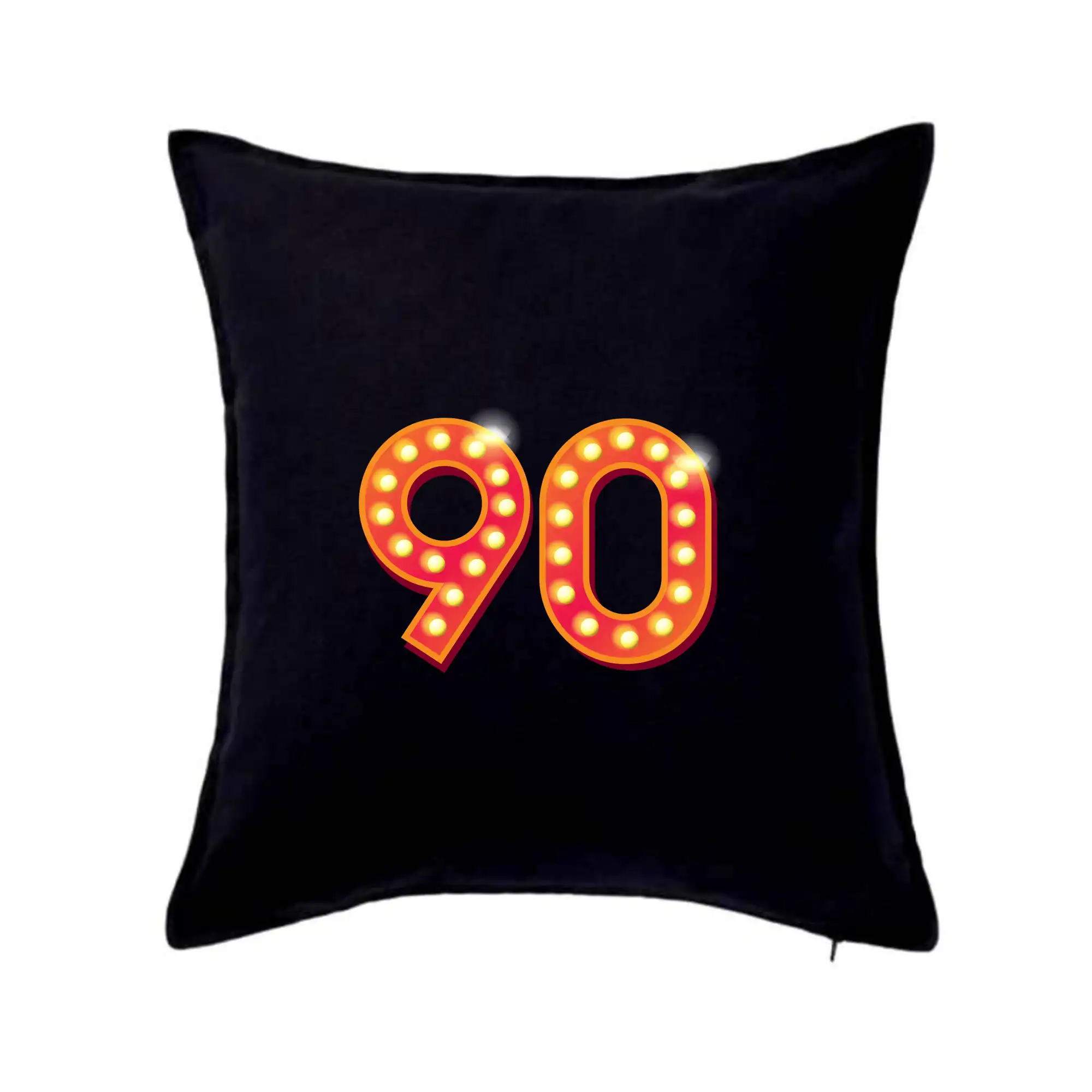 Tričko k devadesátinám - Čísla žiarovky 90 - Vankúš 50x50