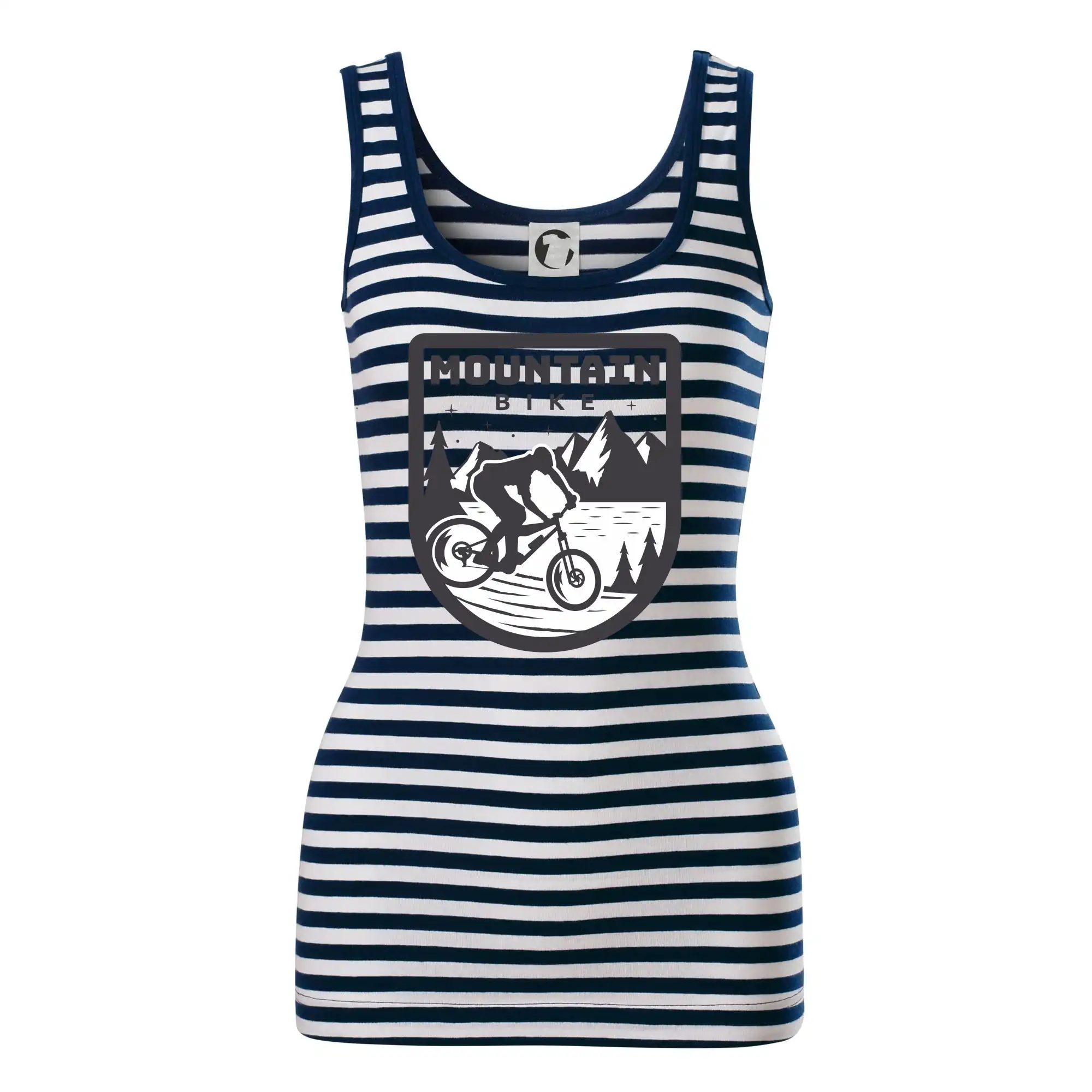 Tričko ako darček pre cyklistu - MTB mountain bike logo prsa zaoblené - Sailor tielko na vodu
