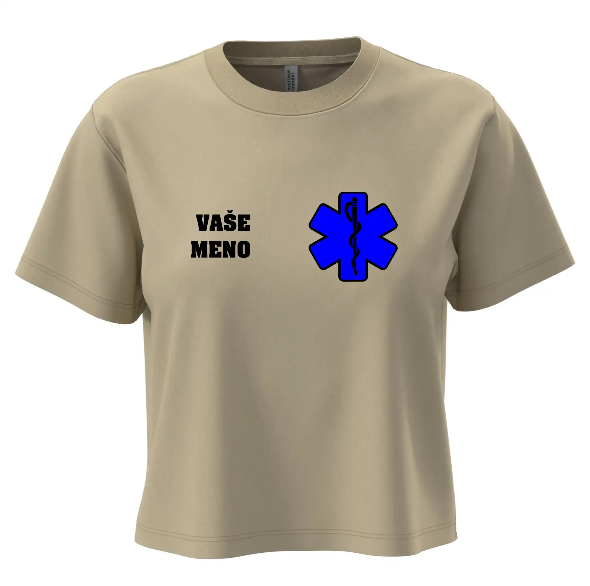 Originálne tričká pre hasičov - Rescue - Vaše meno - Boxy cropped tričko OVERSIZE