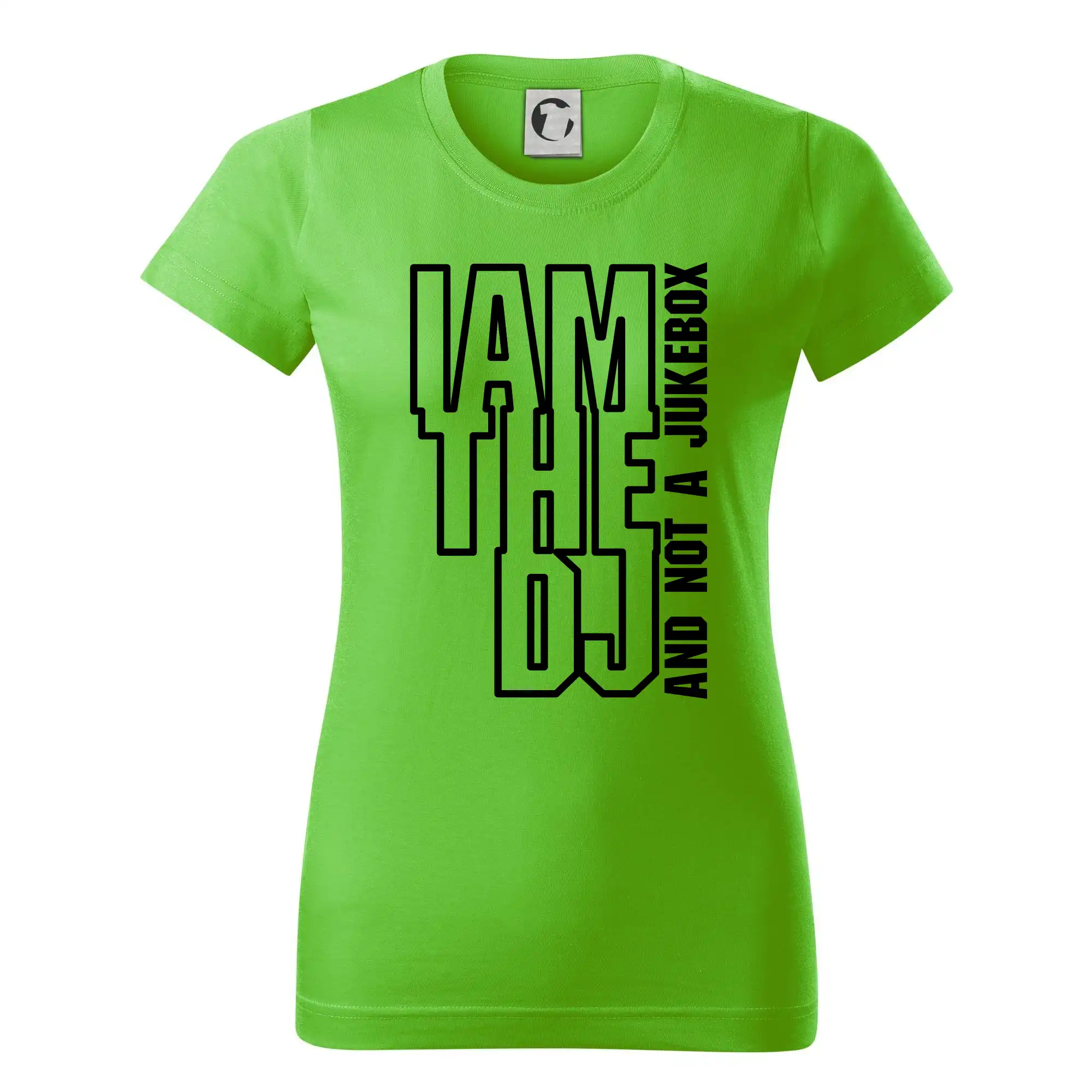 Tričká na párty - Iam the dj and not a jukebox na výšku - Dámske tričko basic - ľahko voľnejšie a dlhšie