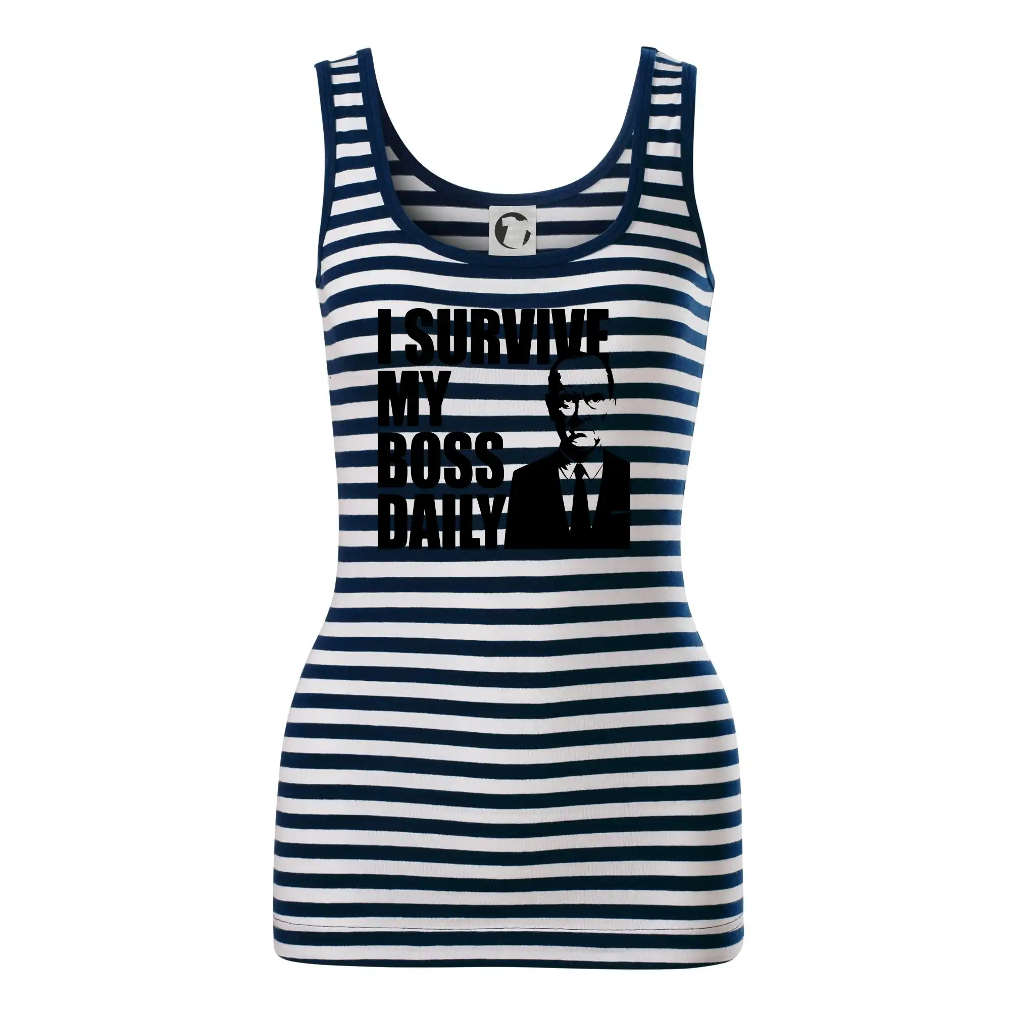 Vtipné tričká do práce - I survive my boss daily - Sailor tielko na vodu