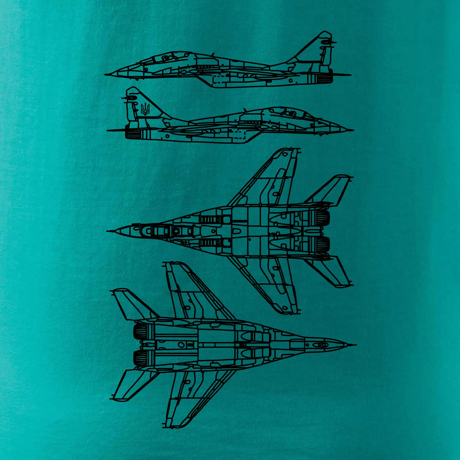 Mig 29 Fulcrum - obrys