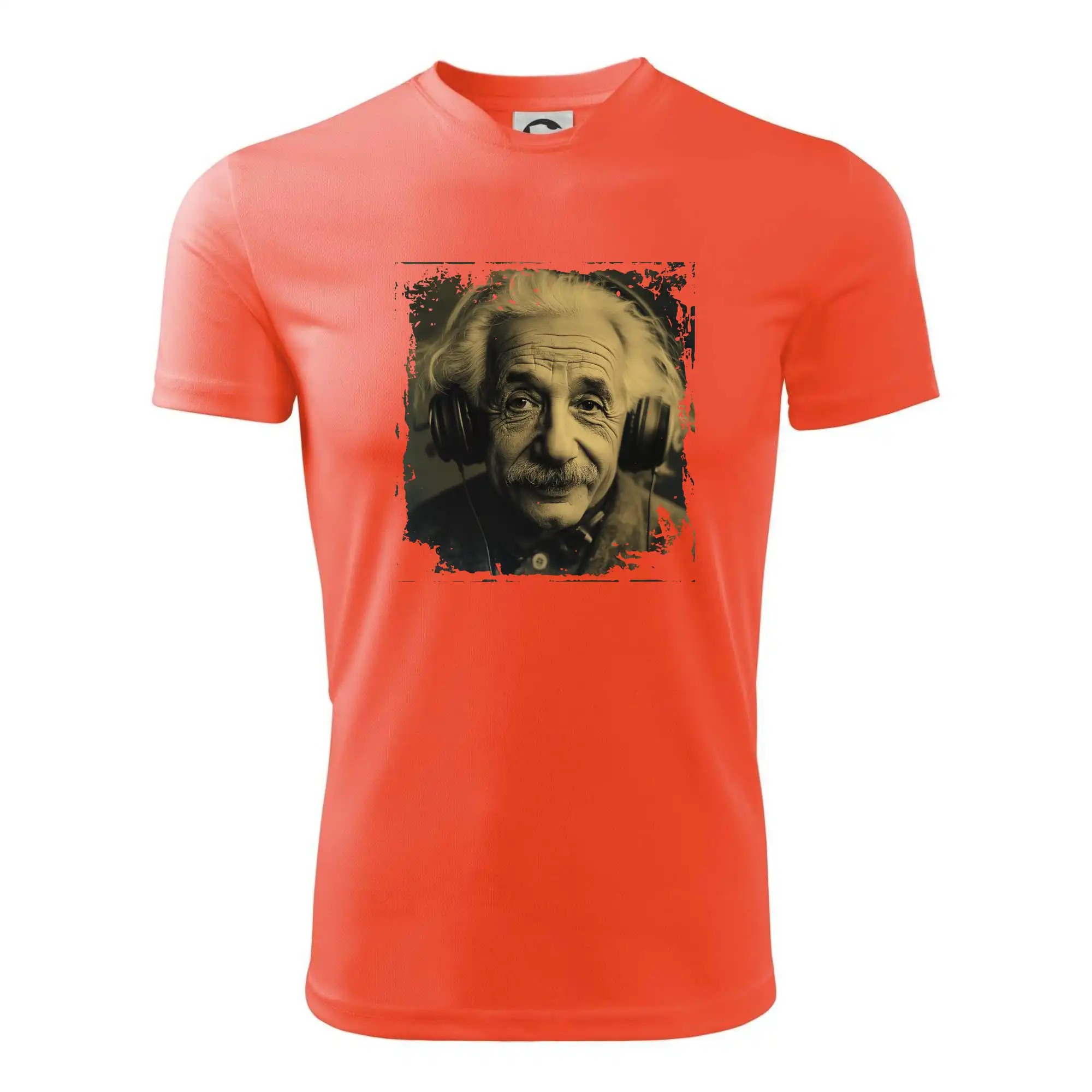 Albert se sluchátky