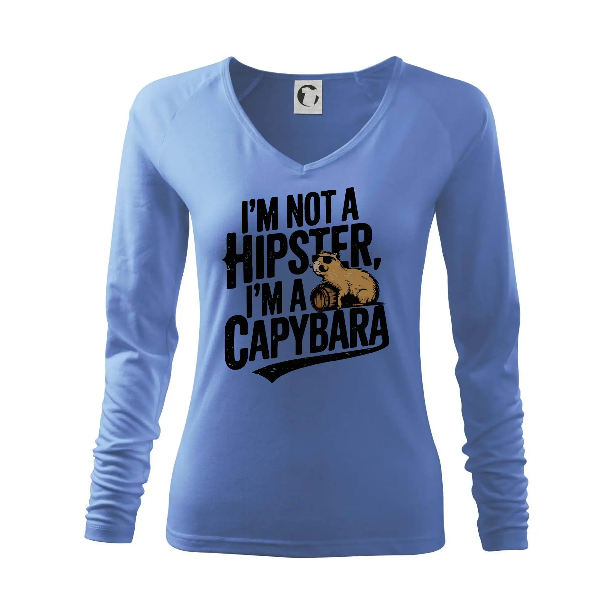 Tričká so zvieratami - I'm not a hipster, I'm a capybara - Tričko dámske Elegance