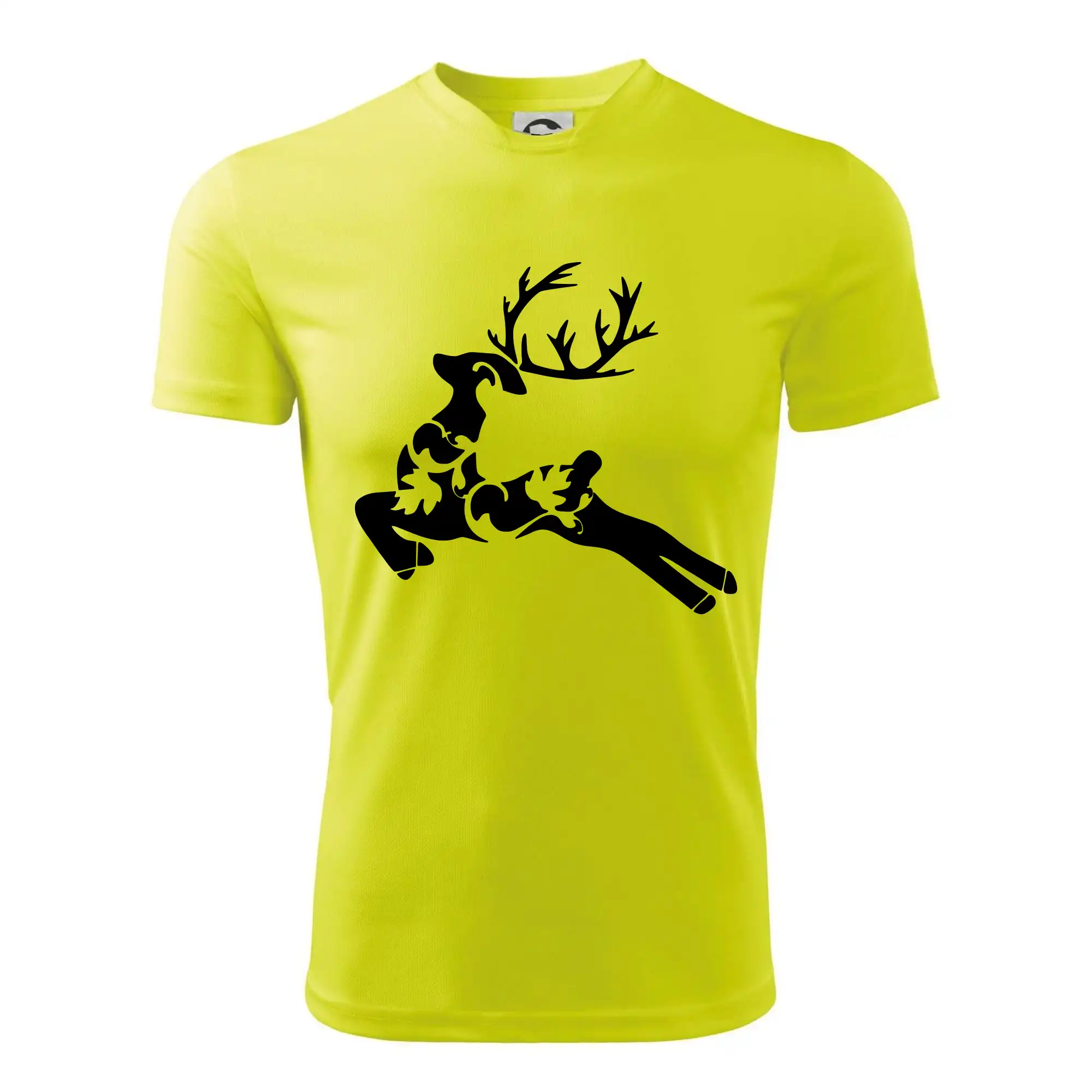 Tričká so zvieratami - Jelenica z listov - Detské tričko športové