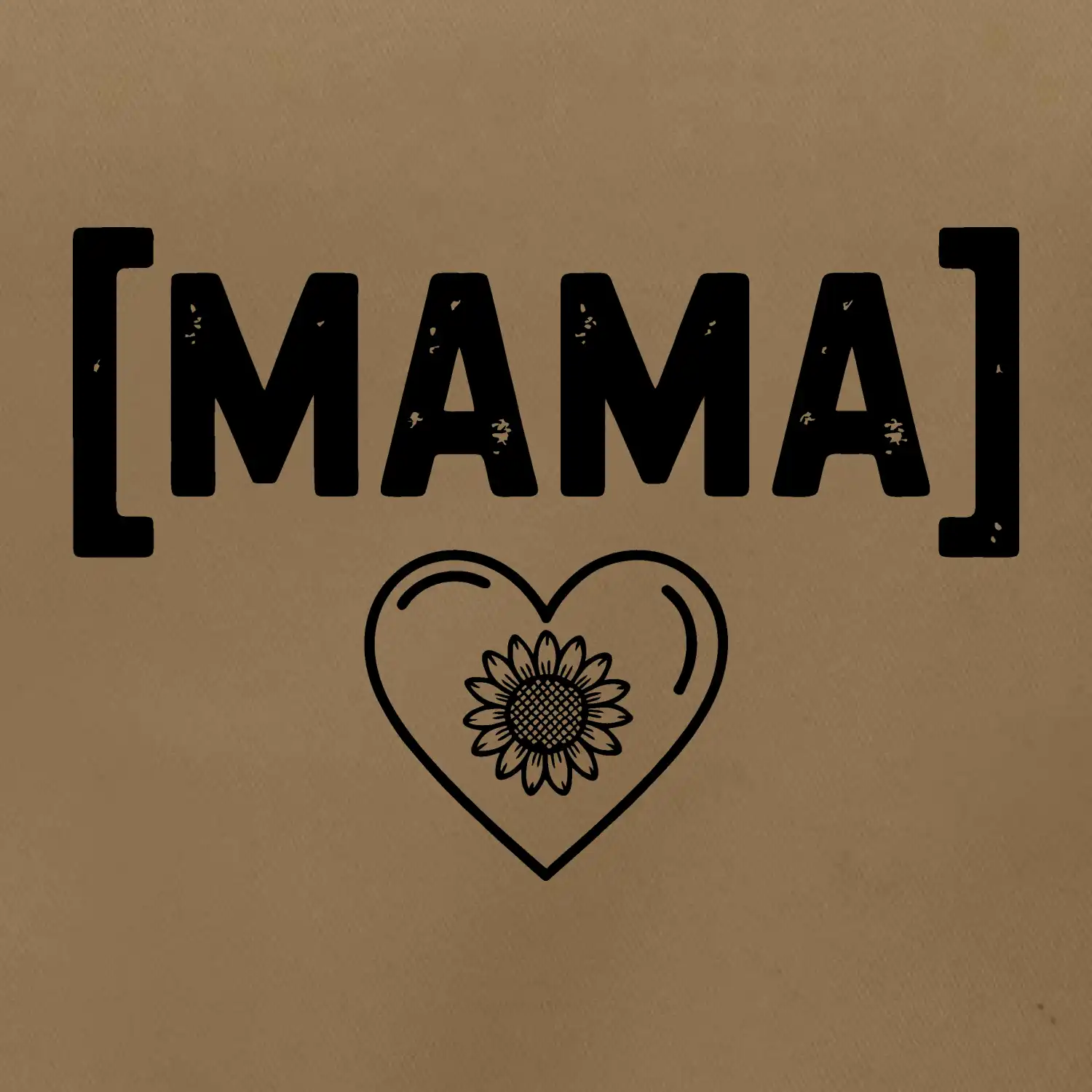 Máma nápis a srdce a slunečnice SK