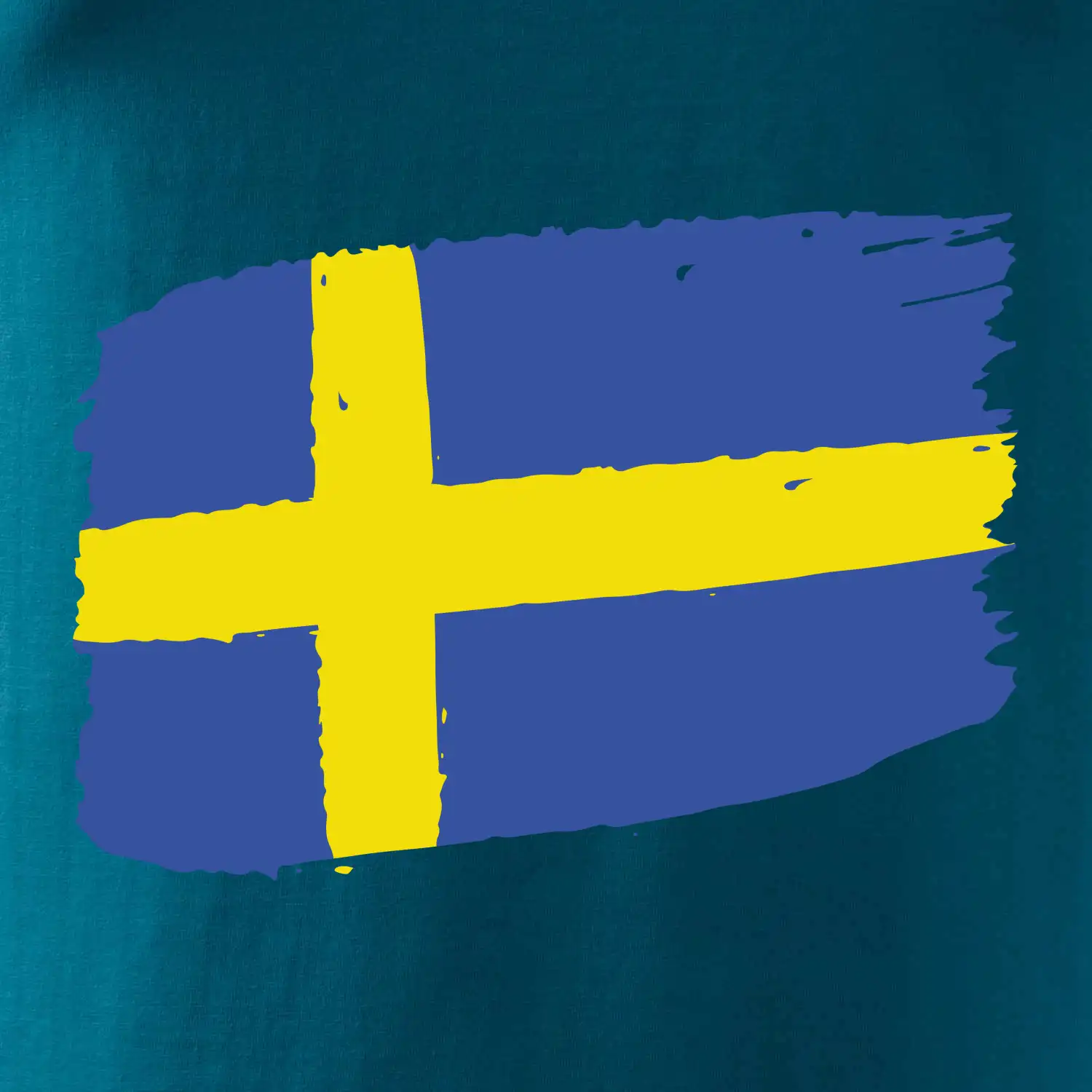 Švédsko vlajka štětkou