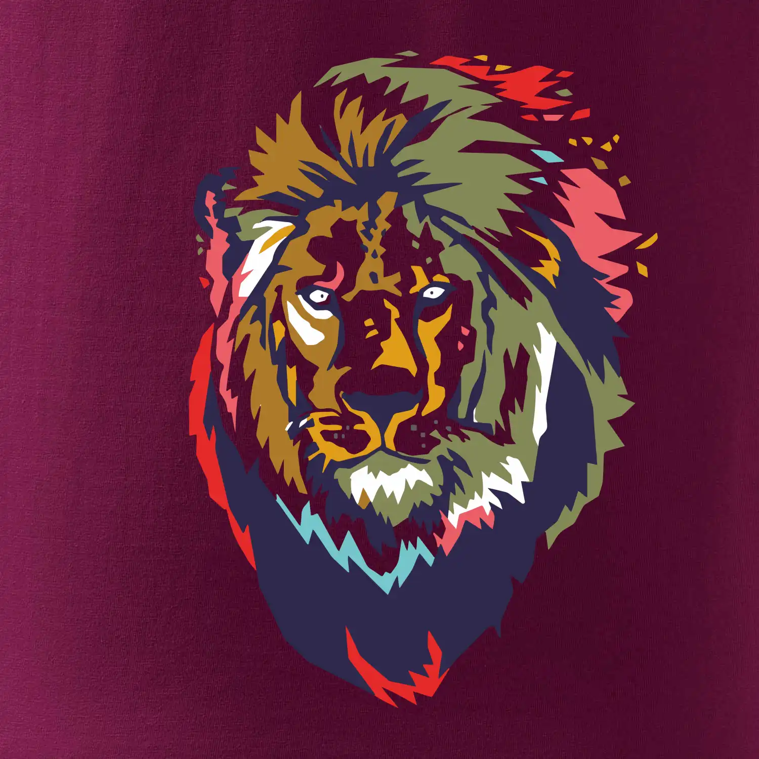 Hlava lva kreslená jednoduchá