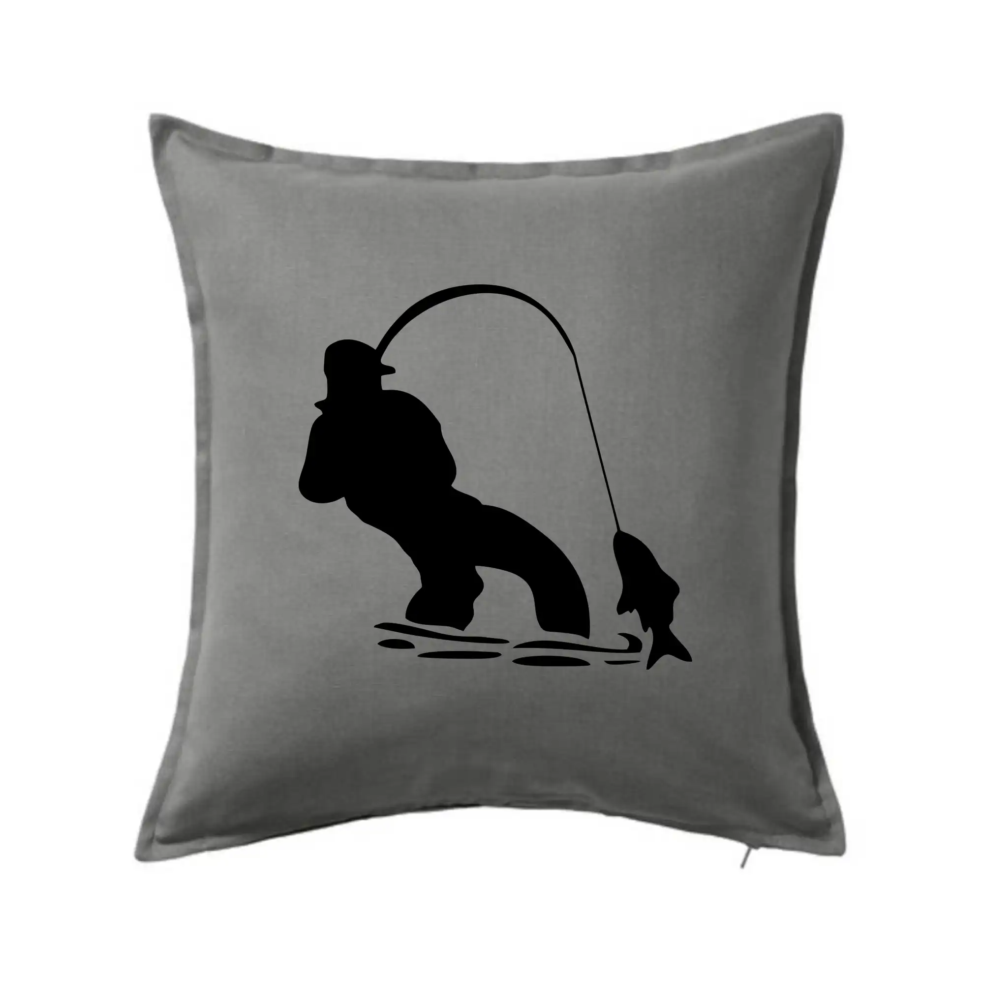 Rybář tahající rybu