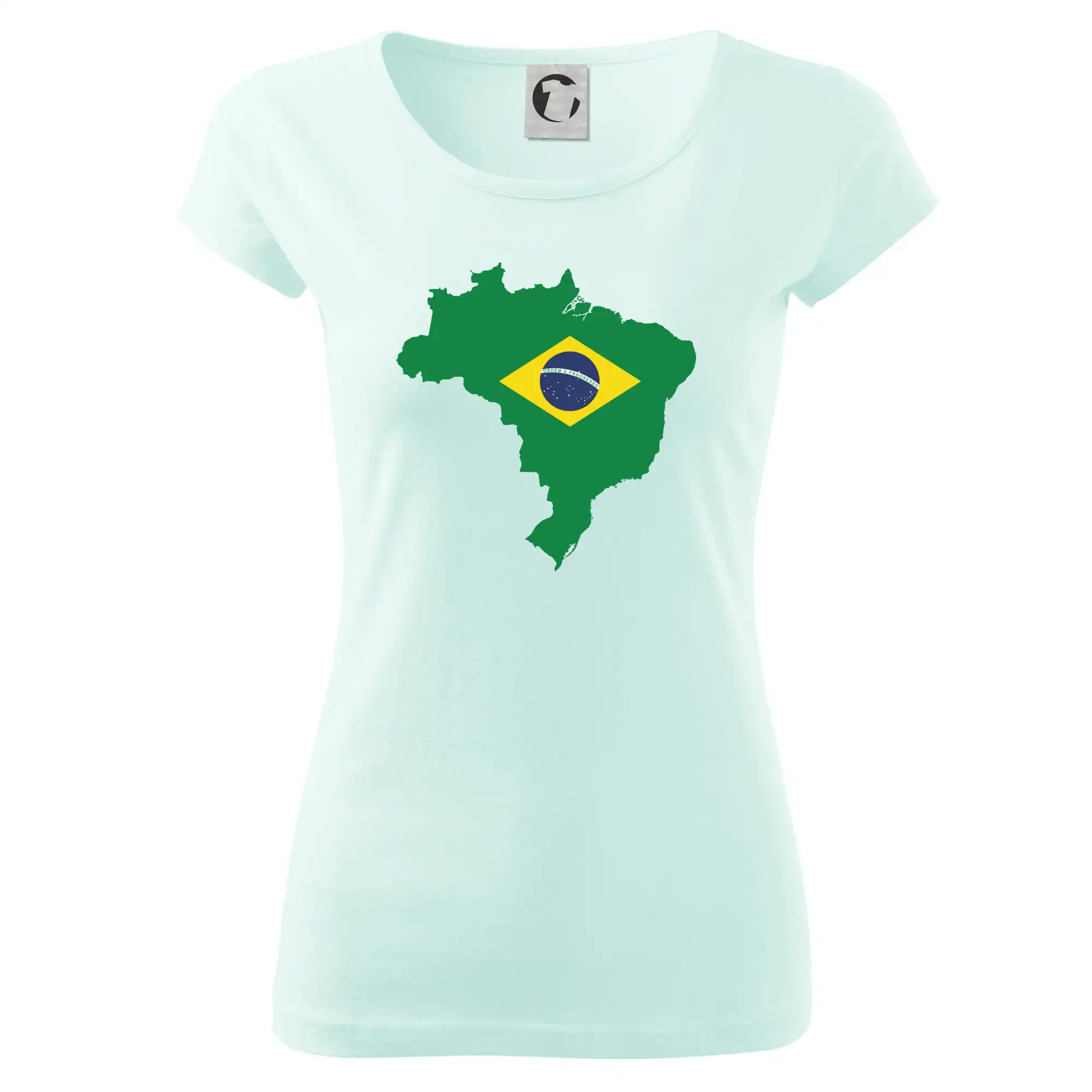 Brazílie vlajka v mapě