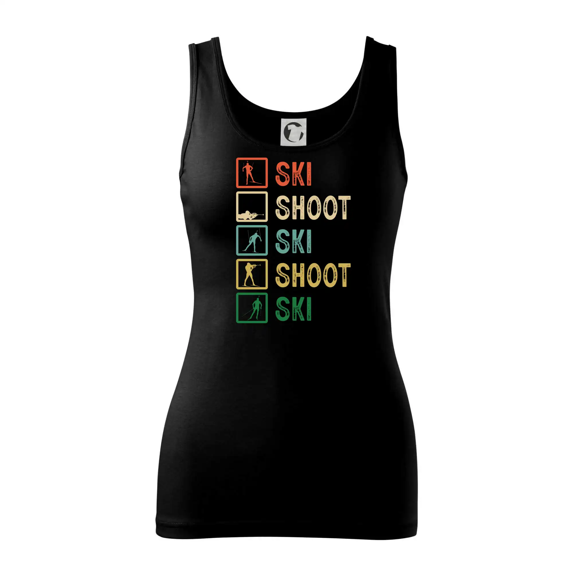 Biatlon ski shoot ski