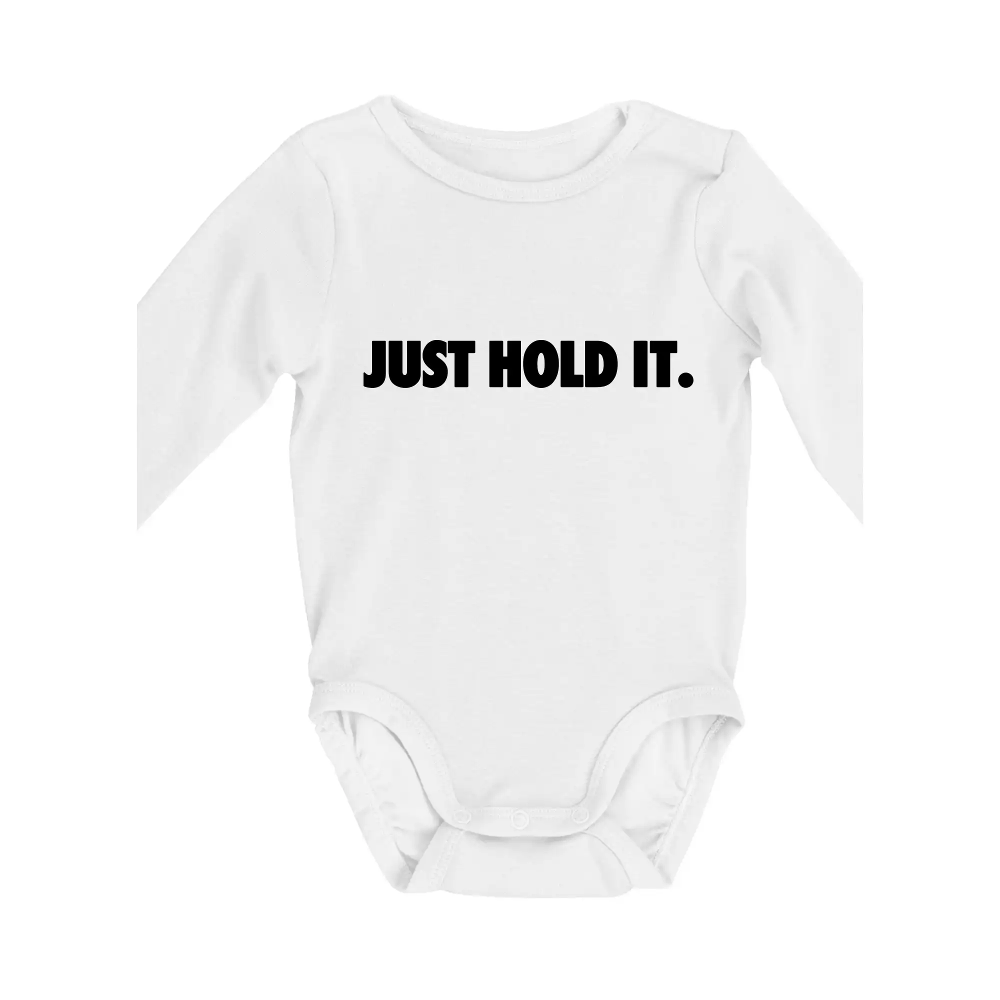 Grafické tričká - Just hold it - Body dojčenské s dlhým rukávom