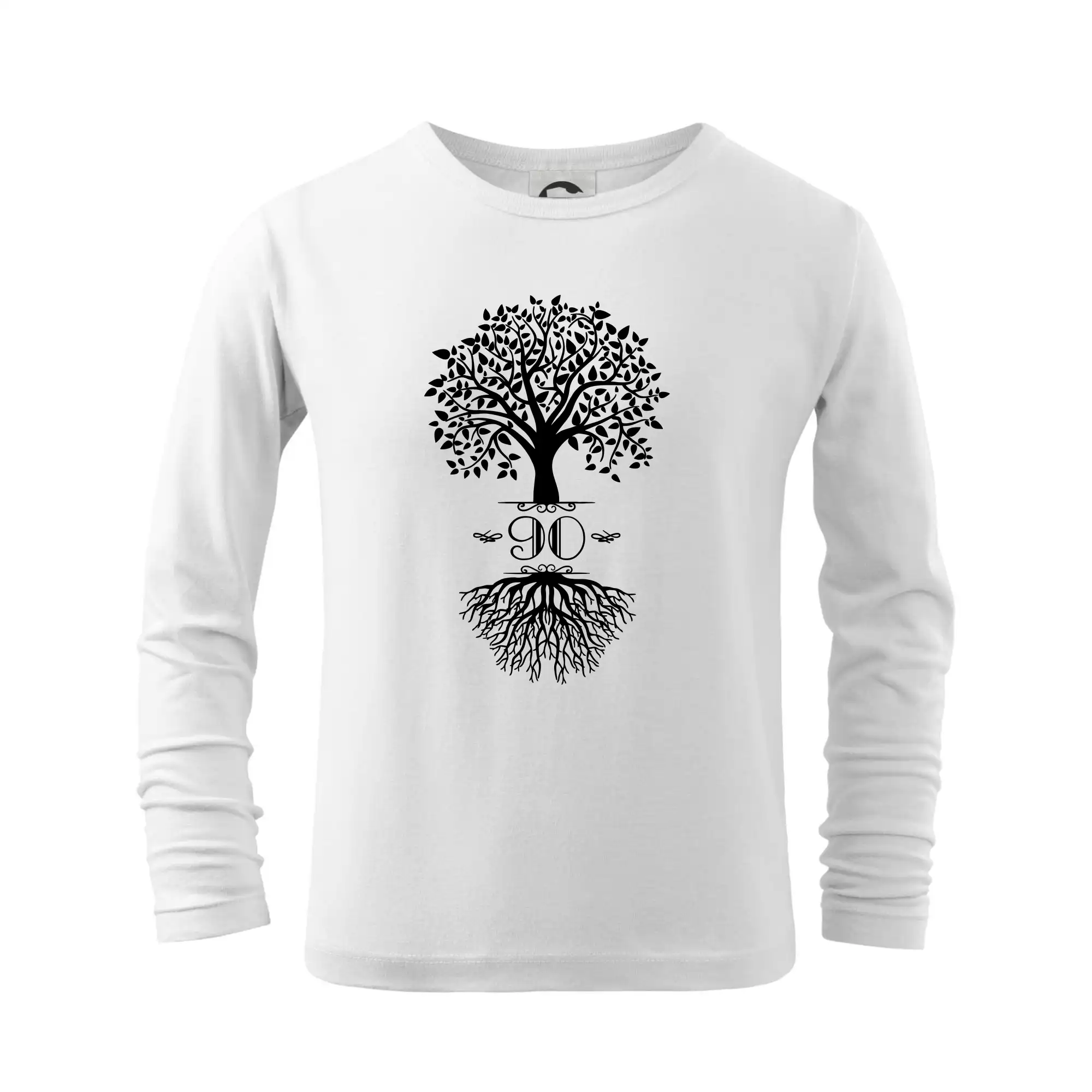 Tričko k devadesátinám - Narodeninový strom 90 - Tričko detské Long Sleeve