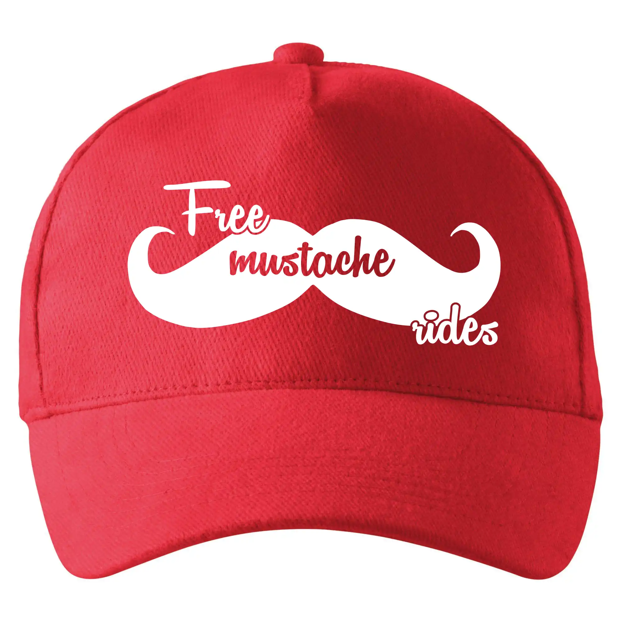 Tričká s fúzikmi - Free Mustache rides - Šiltovka so zahnutým šiltom a mosaznou sponou