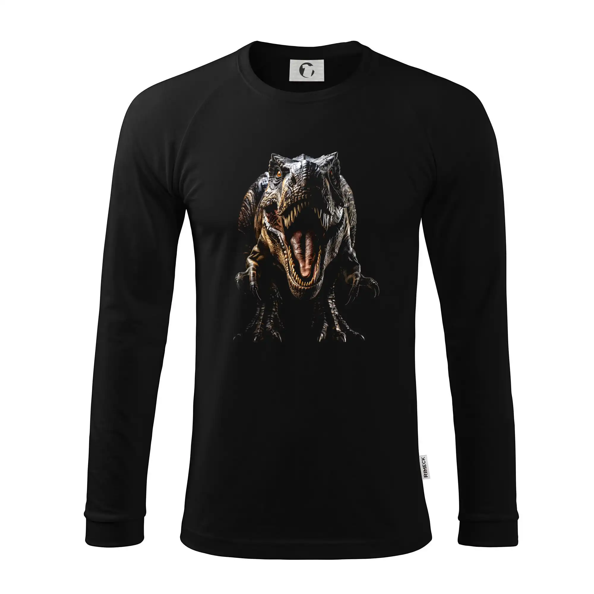 Tričká so zvieratami - Tyrannosaurus Rex čierna fotka - Pánske tričko s dlhým rukávom LS130