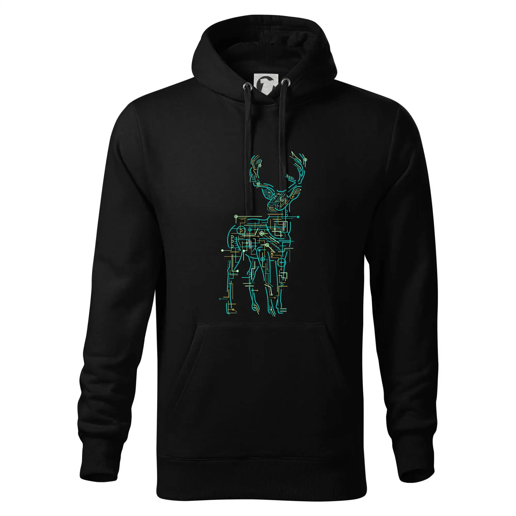 Grafické tričká - Electric Deer - Mikina pánska Cape s kapucňou