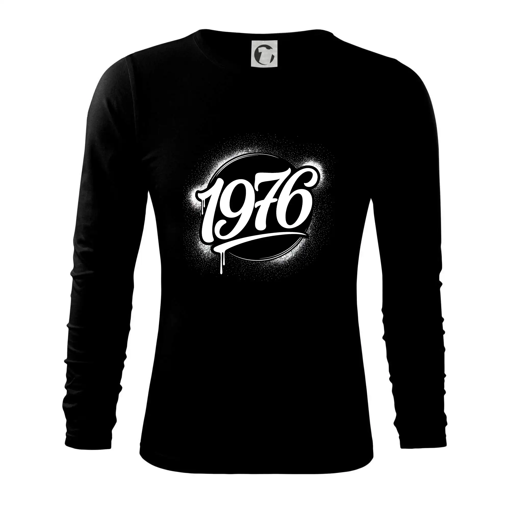 Trička s ročníkom 1976 - Narodeninový ročník graffiti 1976 - Tričko s dlhým rukávom FIT-T long sleeve