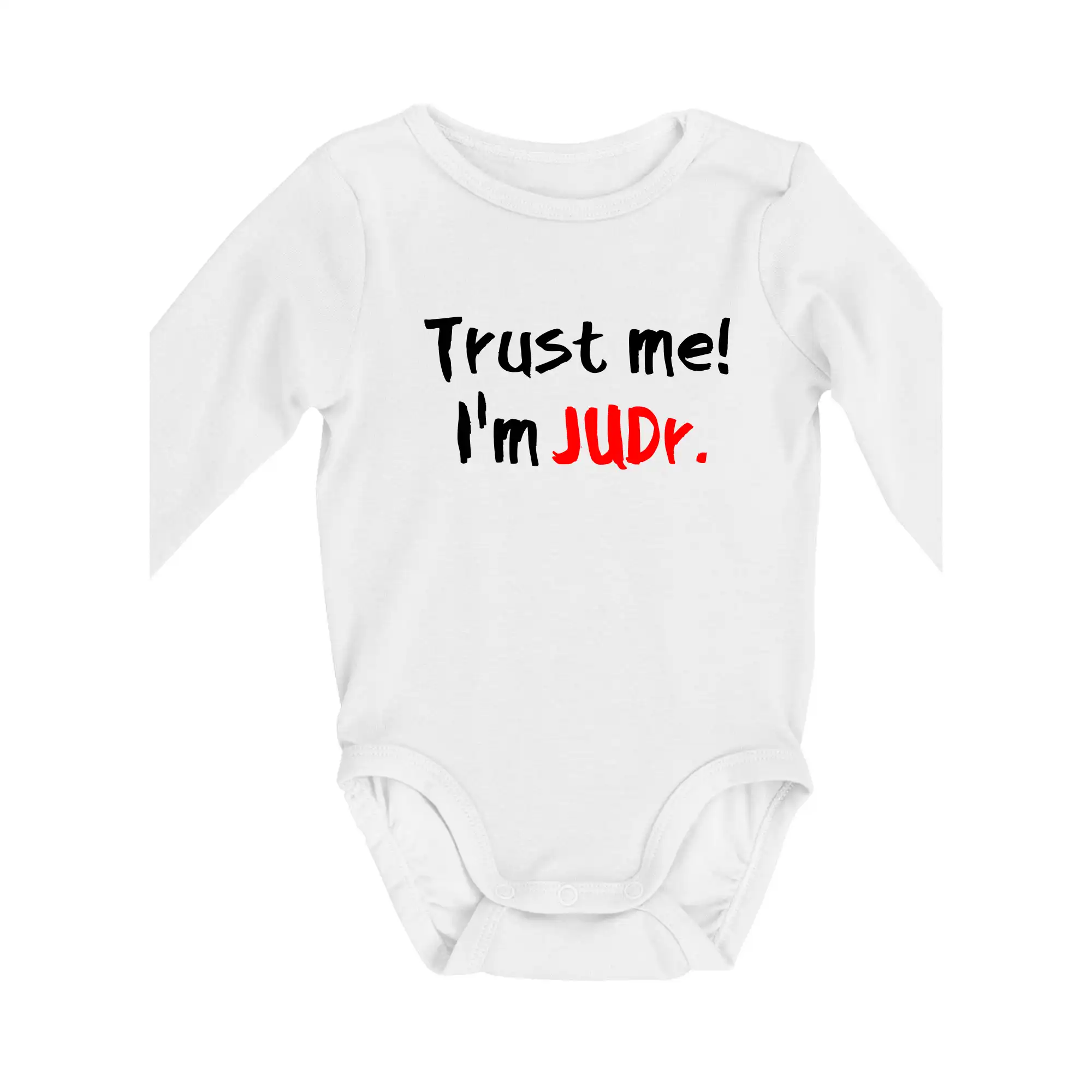 Tričká na ukončenie štúdia - Trust me I´m  JUDr. / Ver mi som právnik - Body dojčenské s dlhým rukávom