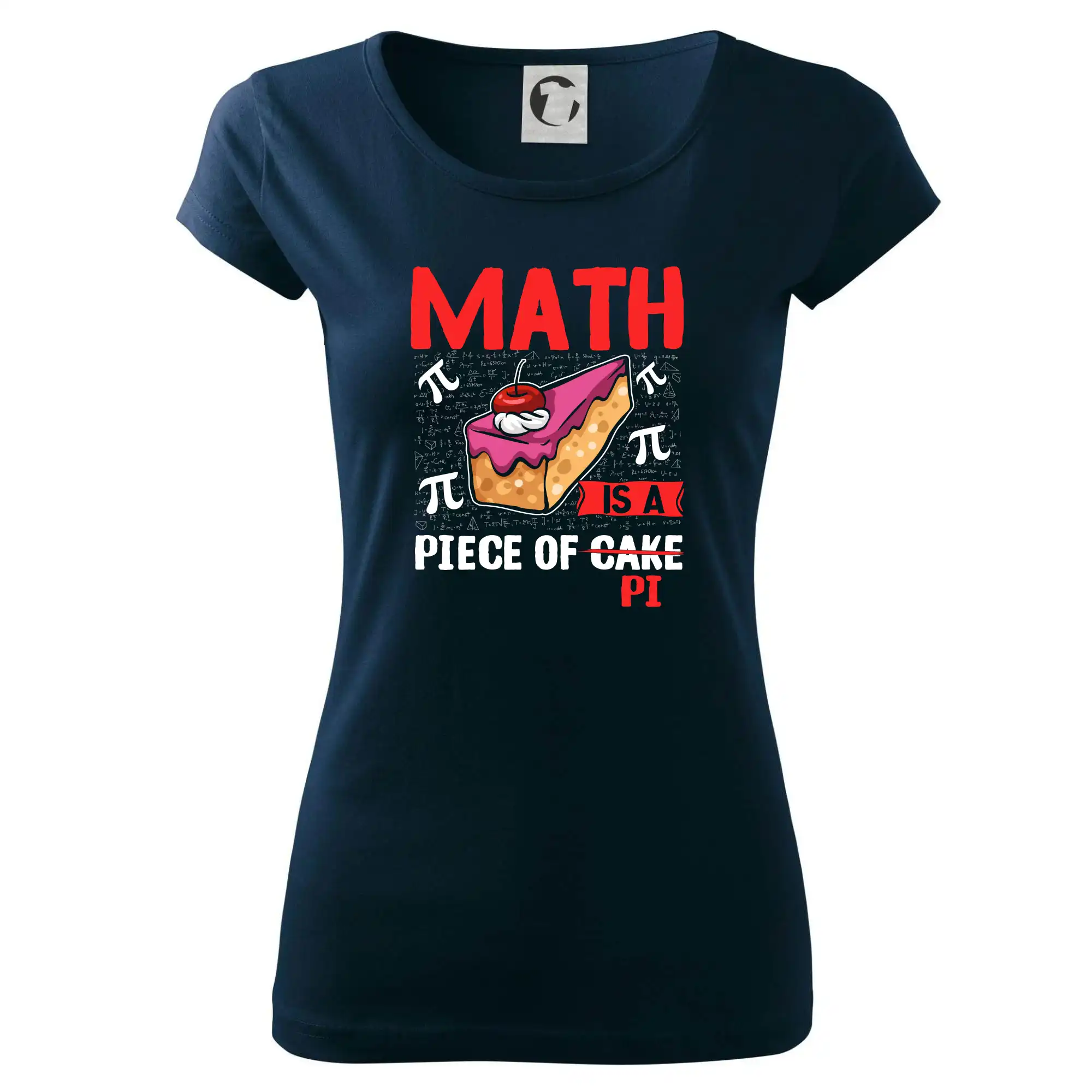 Vtipné tričká pre matematiky - Math piece of pi - Dámske tričko Pure