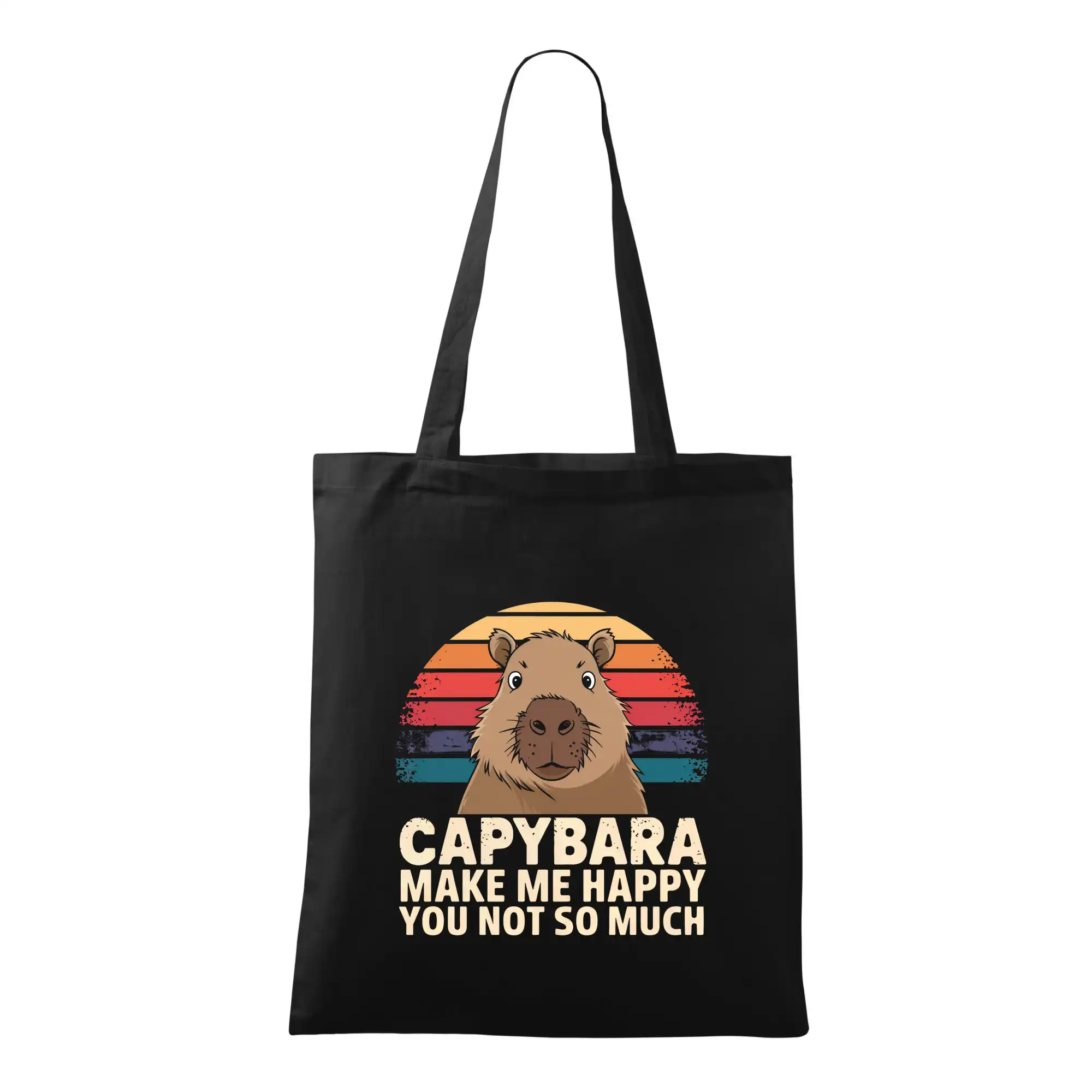 Tričká so zvieratami - Capybara Make Me Happy You Not So Much - Taška bavlnená