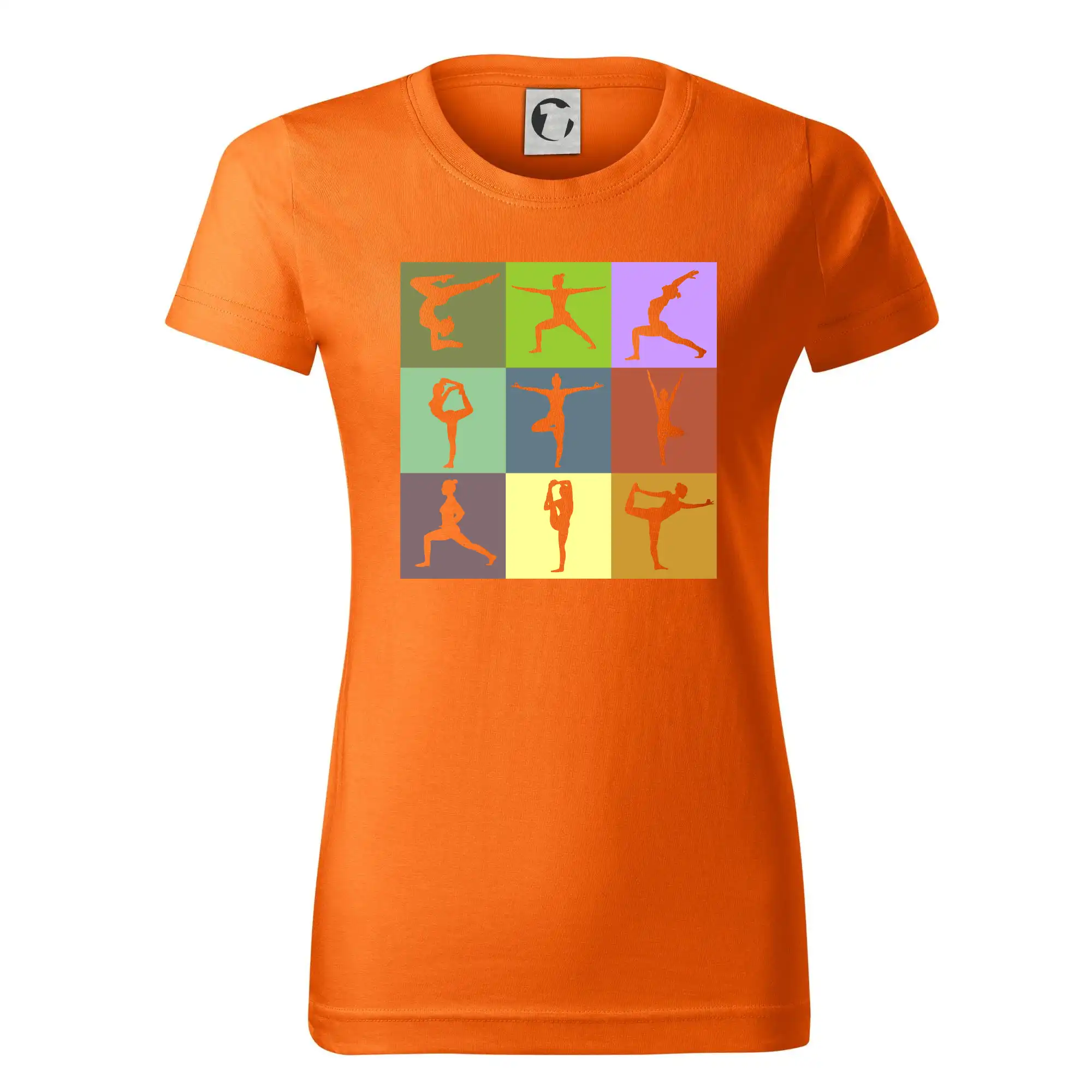 Tričká na jógu - Yoga abeceda - Dámske tričko basic - ľahko voľnejšie a dlhšie