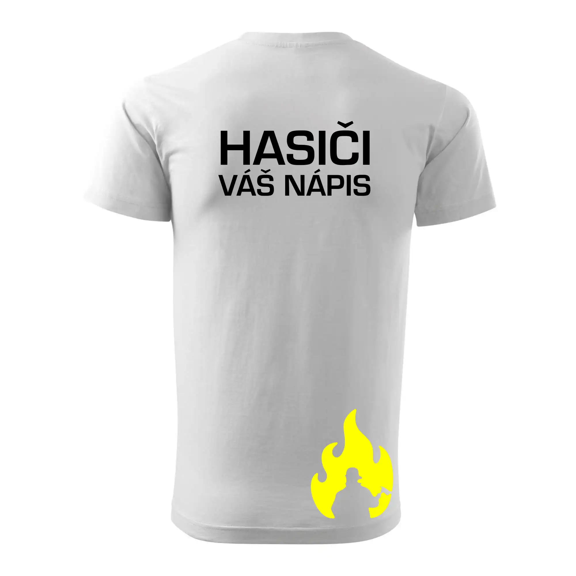 Hasič stojaci - nápis hasiči - Veľký nápis na chrbte