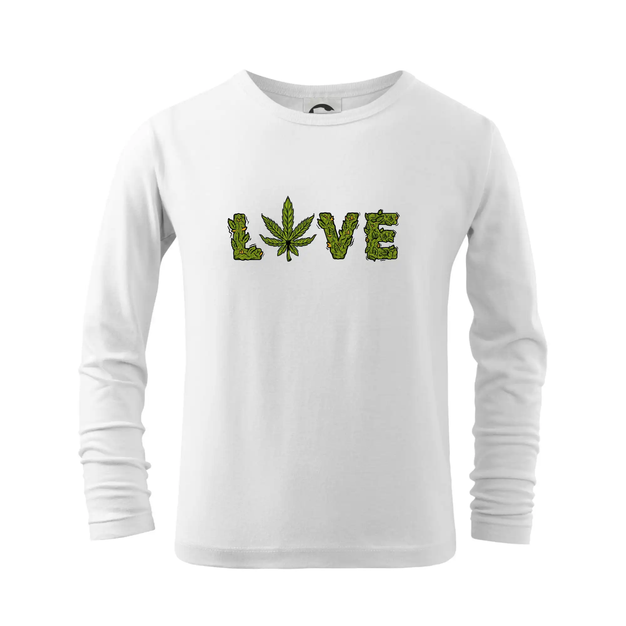 Tričká pre pohodový ľudí - Konope nápis love - Tričko detské Long Sleeve