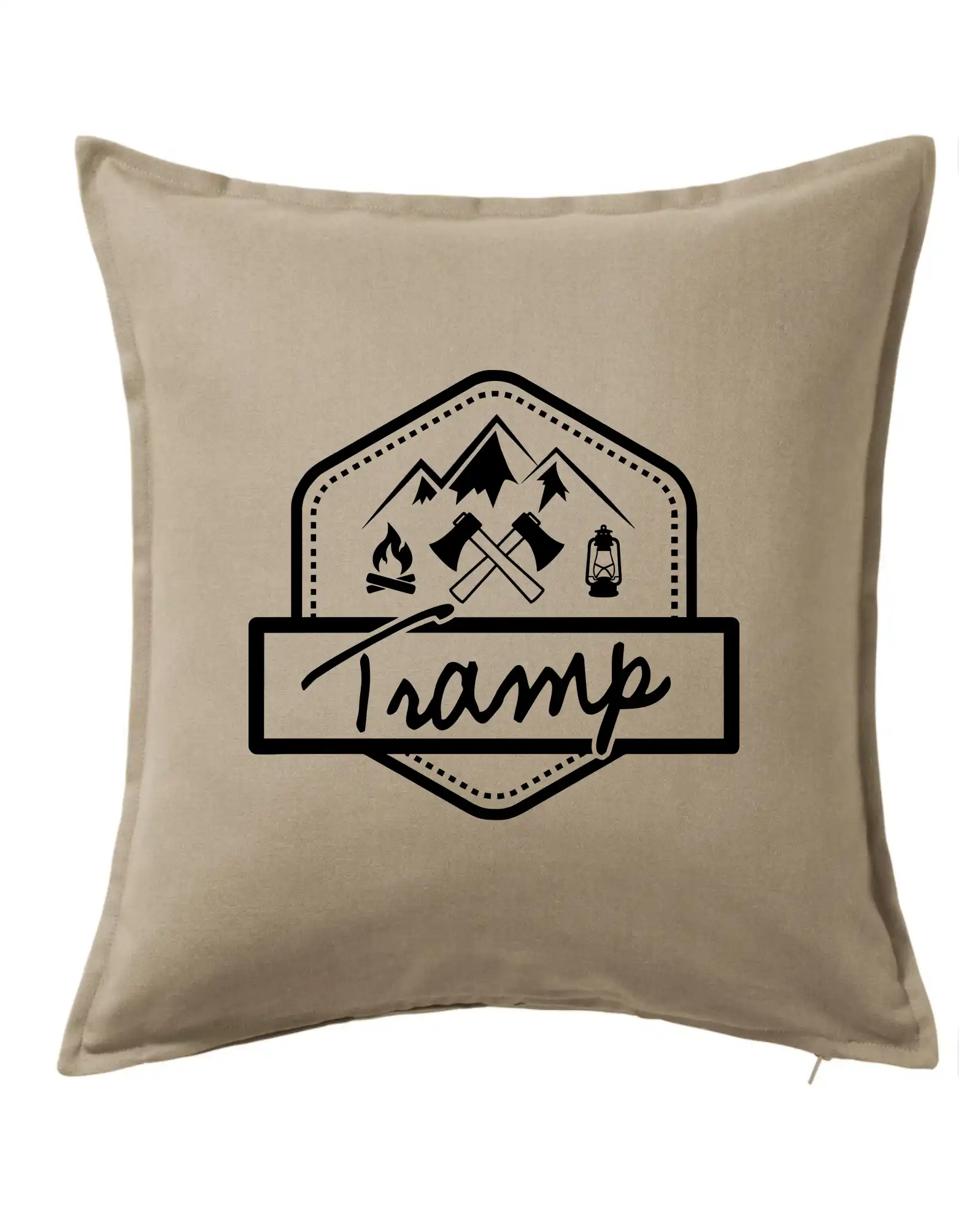 Trička na kempovanie - Tramp erb - Vankúš 50x50