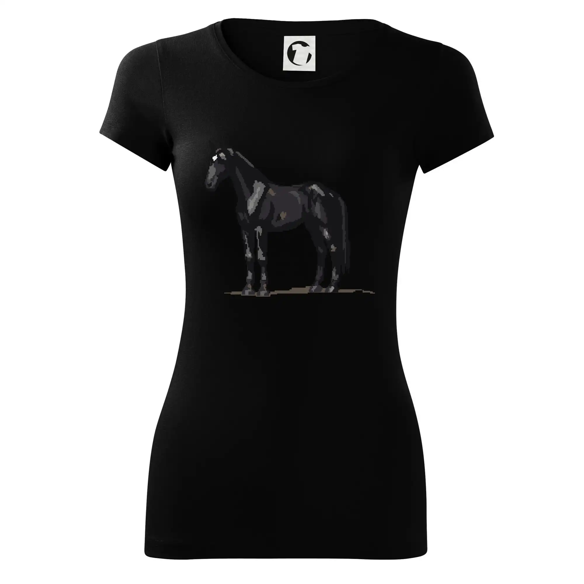 Černý kůň pixel