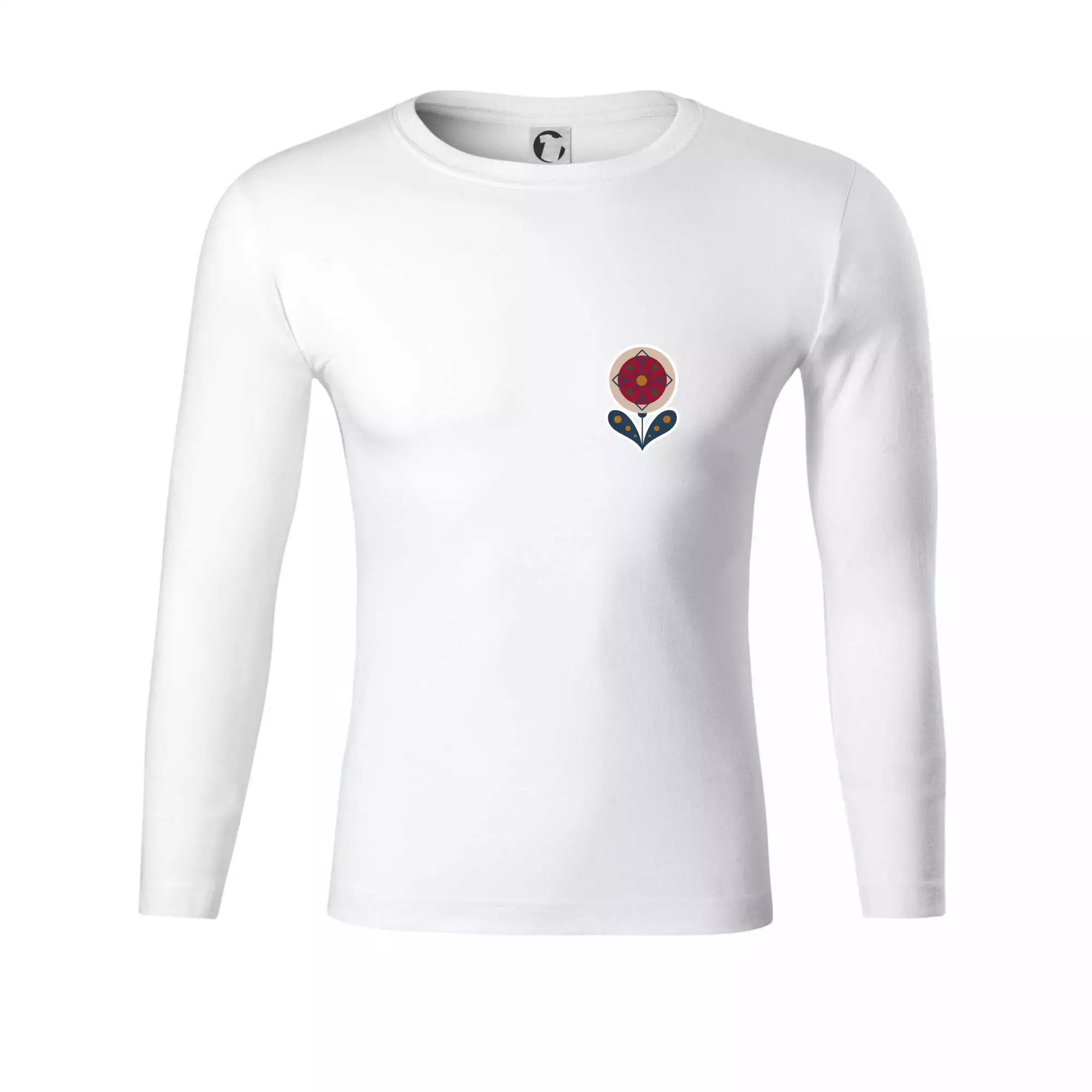 Folklor na prsu květina kulatá