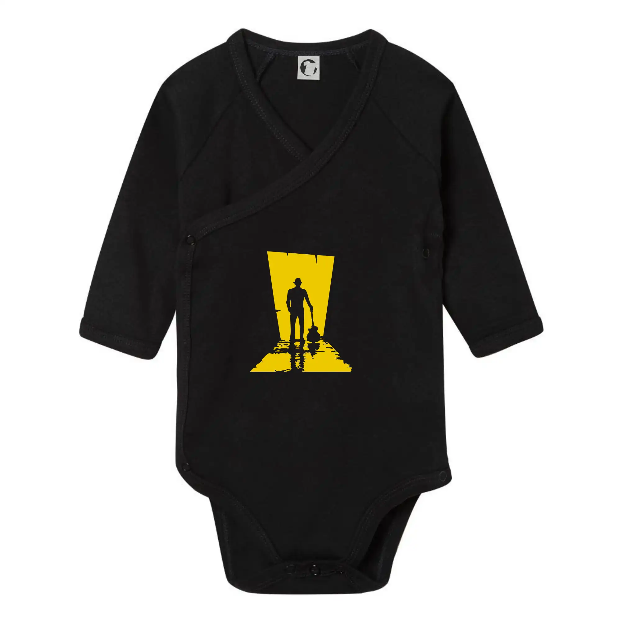 Gitarista v tme - Body zavinovacie s dlhým rukávom