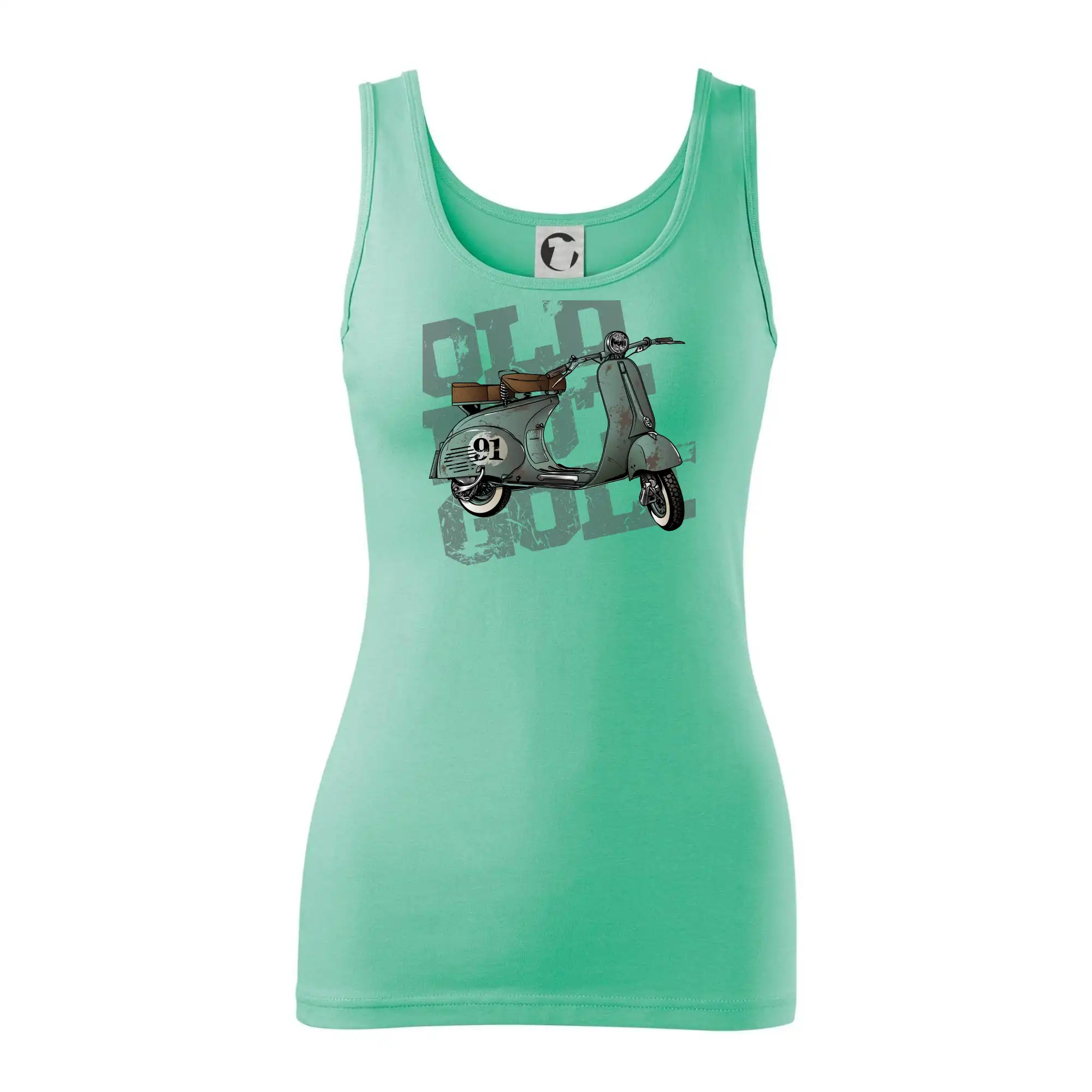 Tričká pre motorkárov¨ - Scooter olive - Dámske tielko