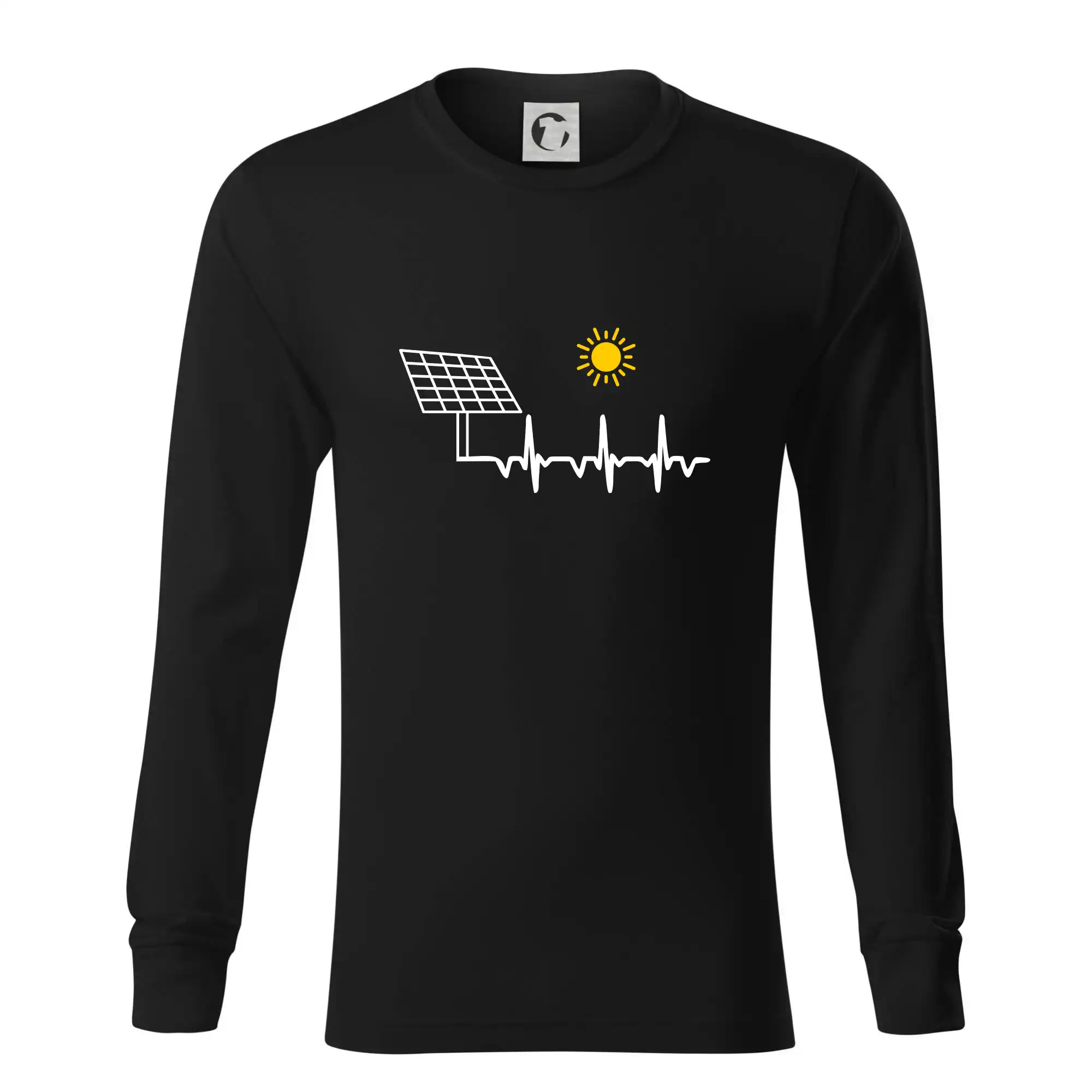Tričká na chalupu - Ekg Fotovoltaická elektráreň - Tričko s dlhým rukávom LS R05