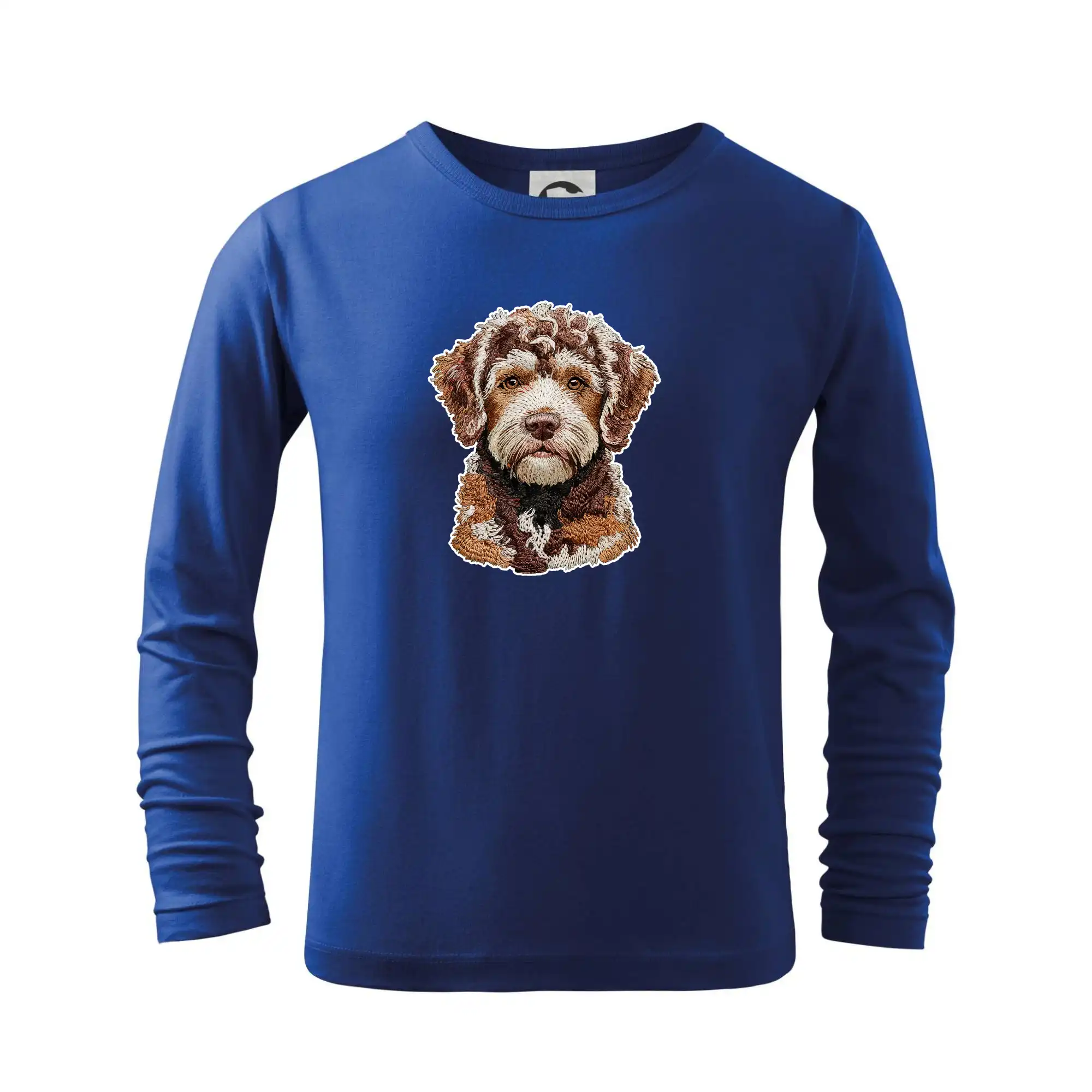 Ostatné psie plemená - Lagotto romagnolo vyšívaná hlava - Tričko detské Long Sleeve