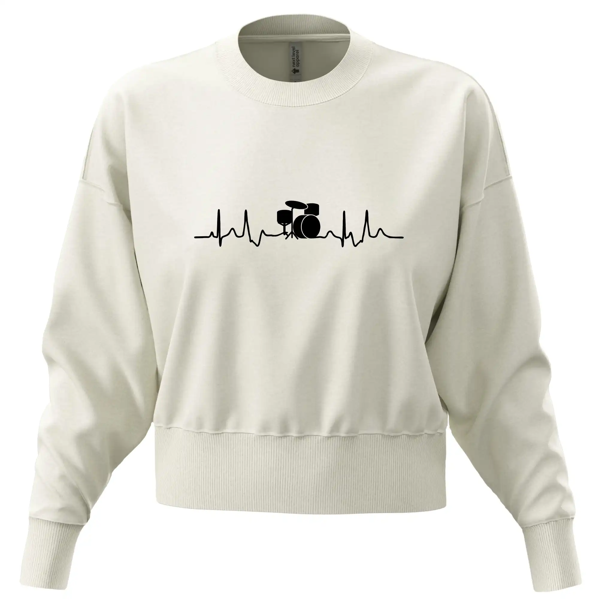 Bicie EKG - Mikina oversize crop OVERSIZE