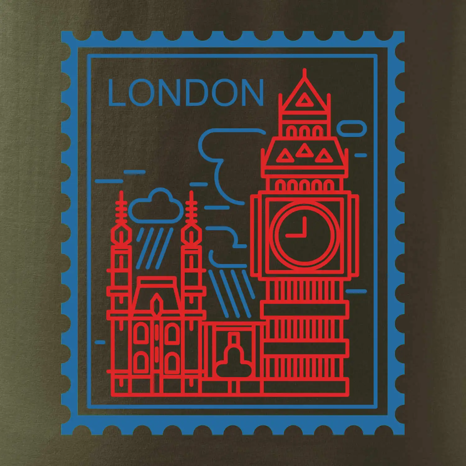 Londýn známka jednoduchá