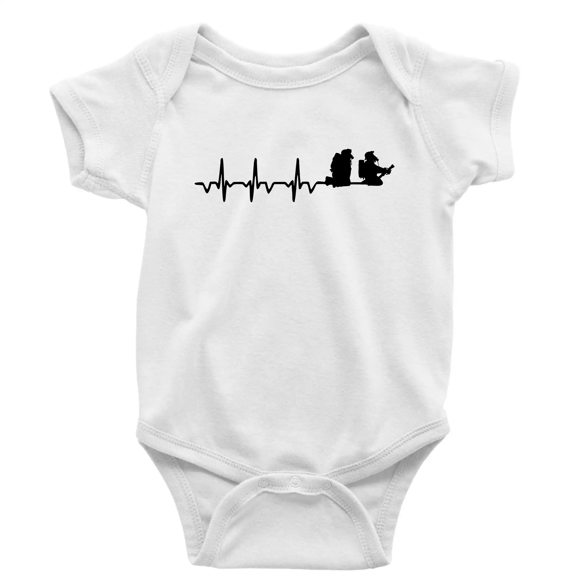 Originálne tričká pre hasičov - EKG hasiči - Body dojčenské s krátkym rukávom